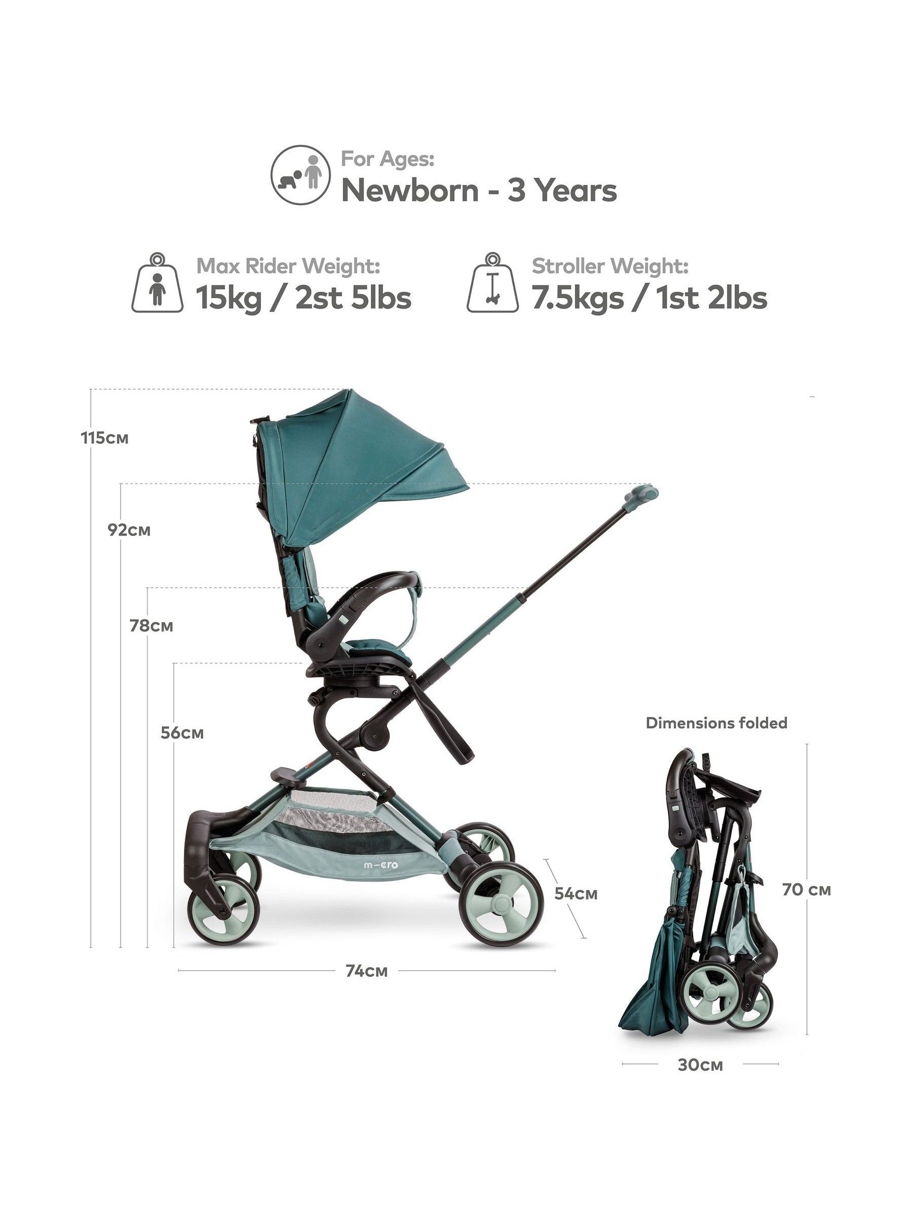 Micro Scooters Macha Baby Stroller Matcha - Image 4 of 5
