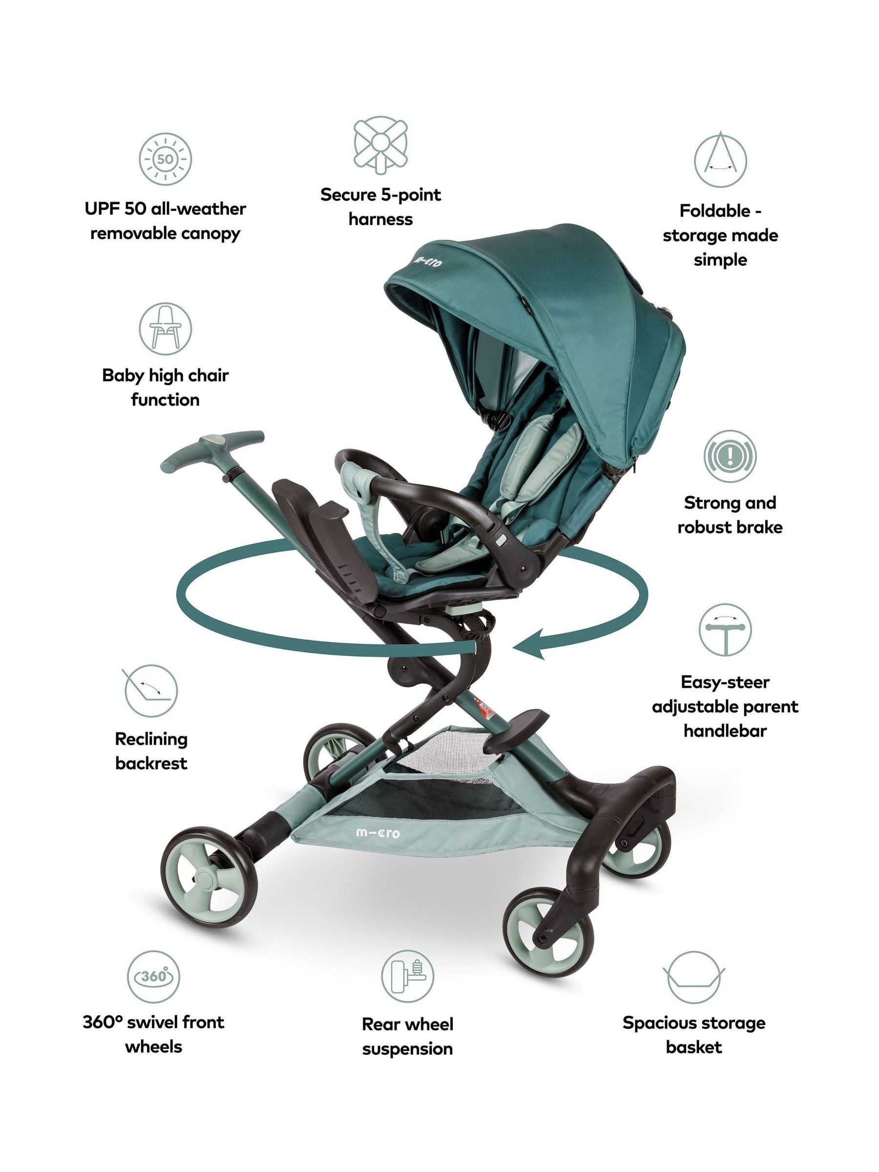 Micro Scooters Macha Baby Stroller Matcha - Image 5 of 5