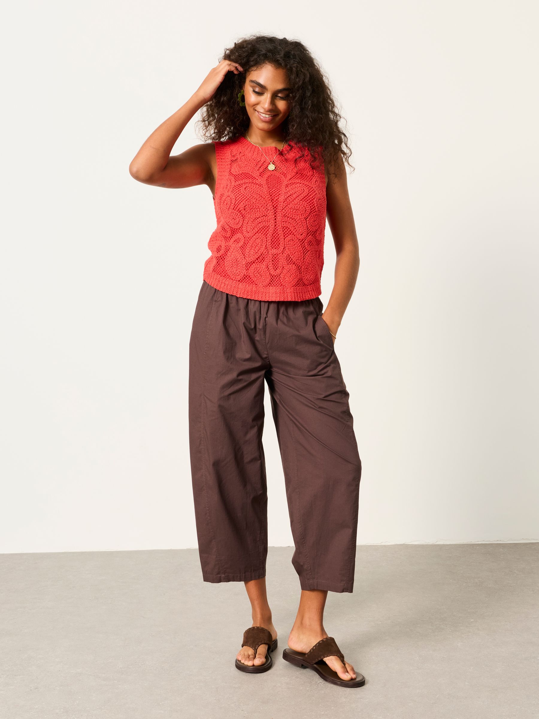 Red Palm Pattern Tank - Image 5 of 6