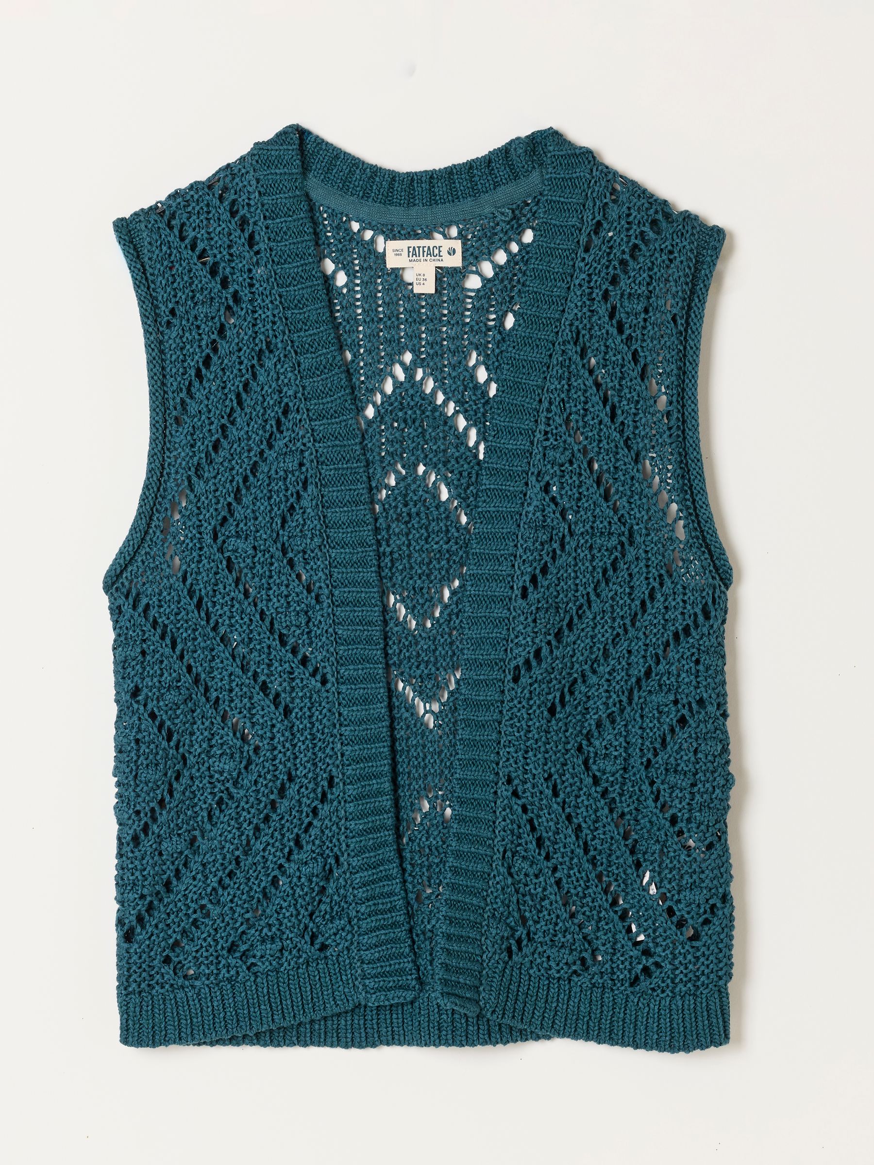 Michelle Teal Blue Knitted Tank - Image 6 of 6 Michelle Teal Blue Knitted Tank - Image 6 of 6