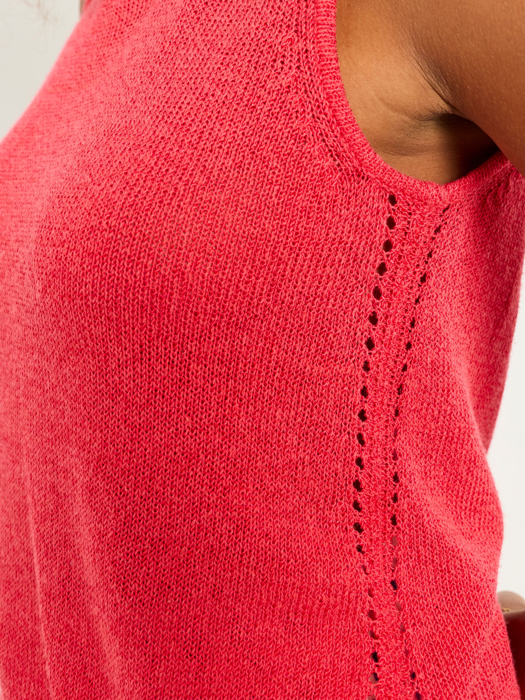 Bree Red Knitted Tank Top - Image 4 of 6