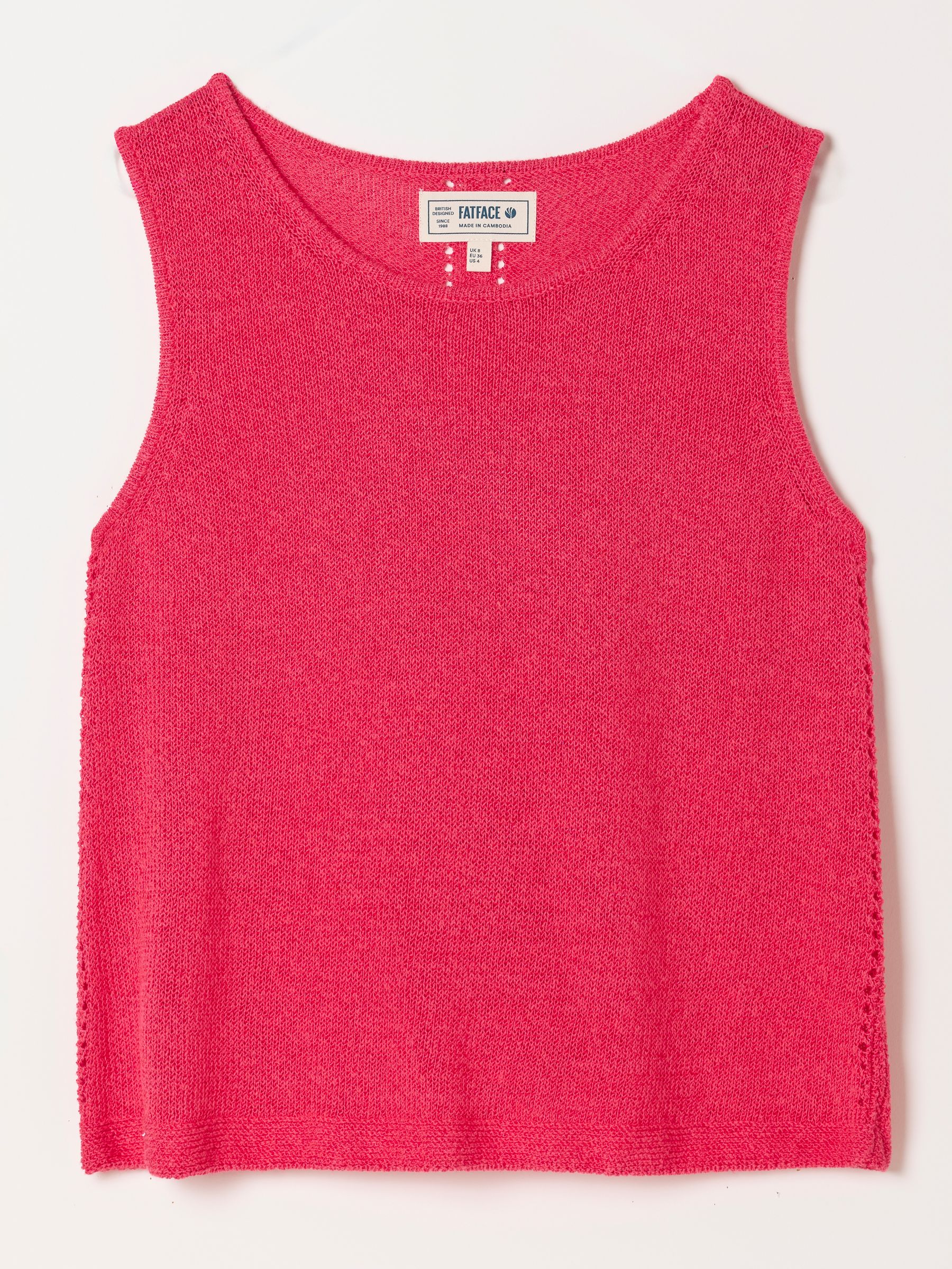 jonnlynx タンクトップ　red Bree Red Knitted Tank Top | FatFace USA
