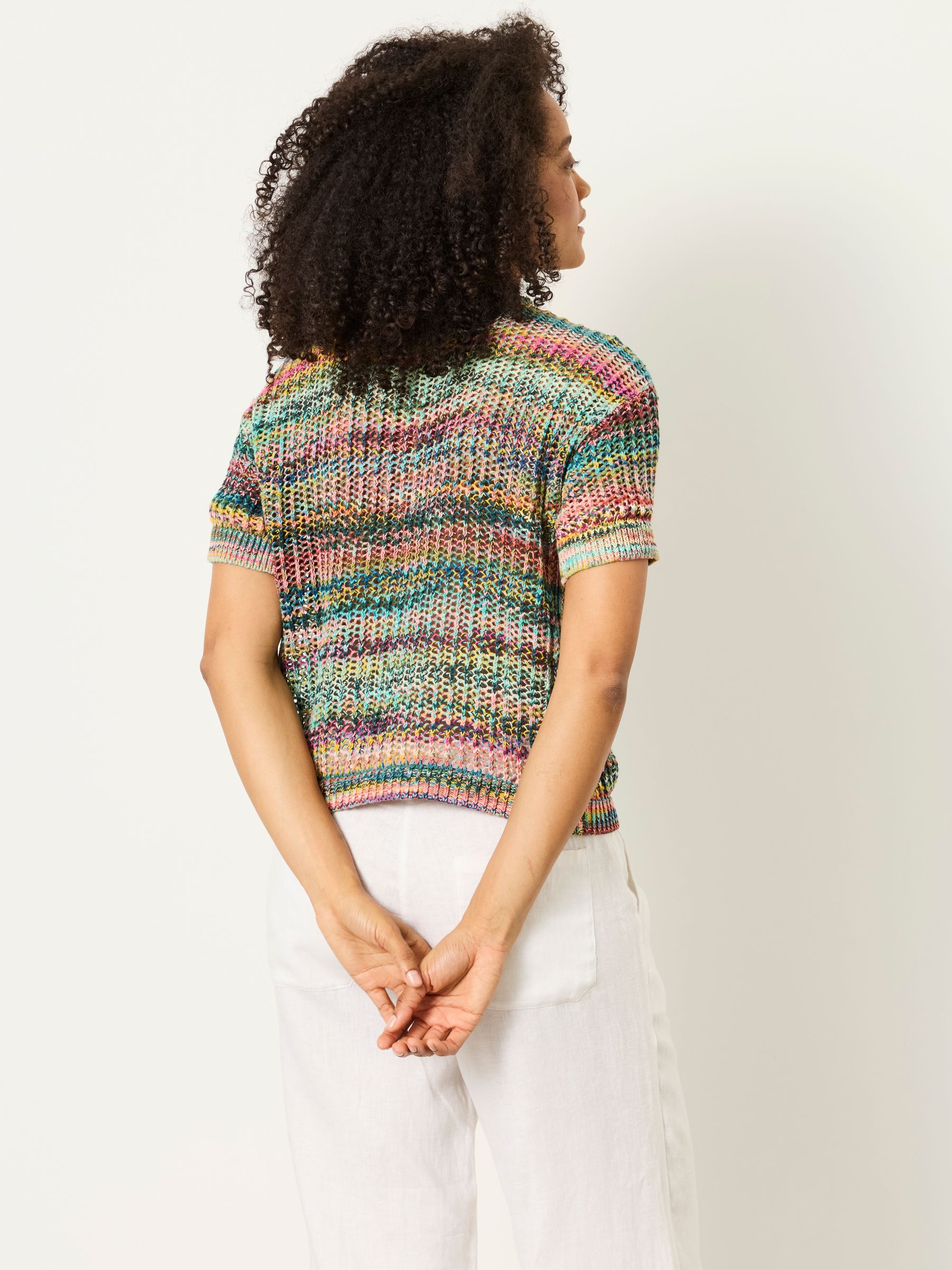 Green Maggie Knitted Open Stitch Top - Image 2 of 6