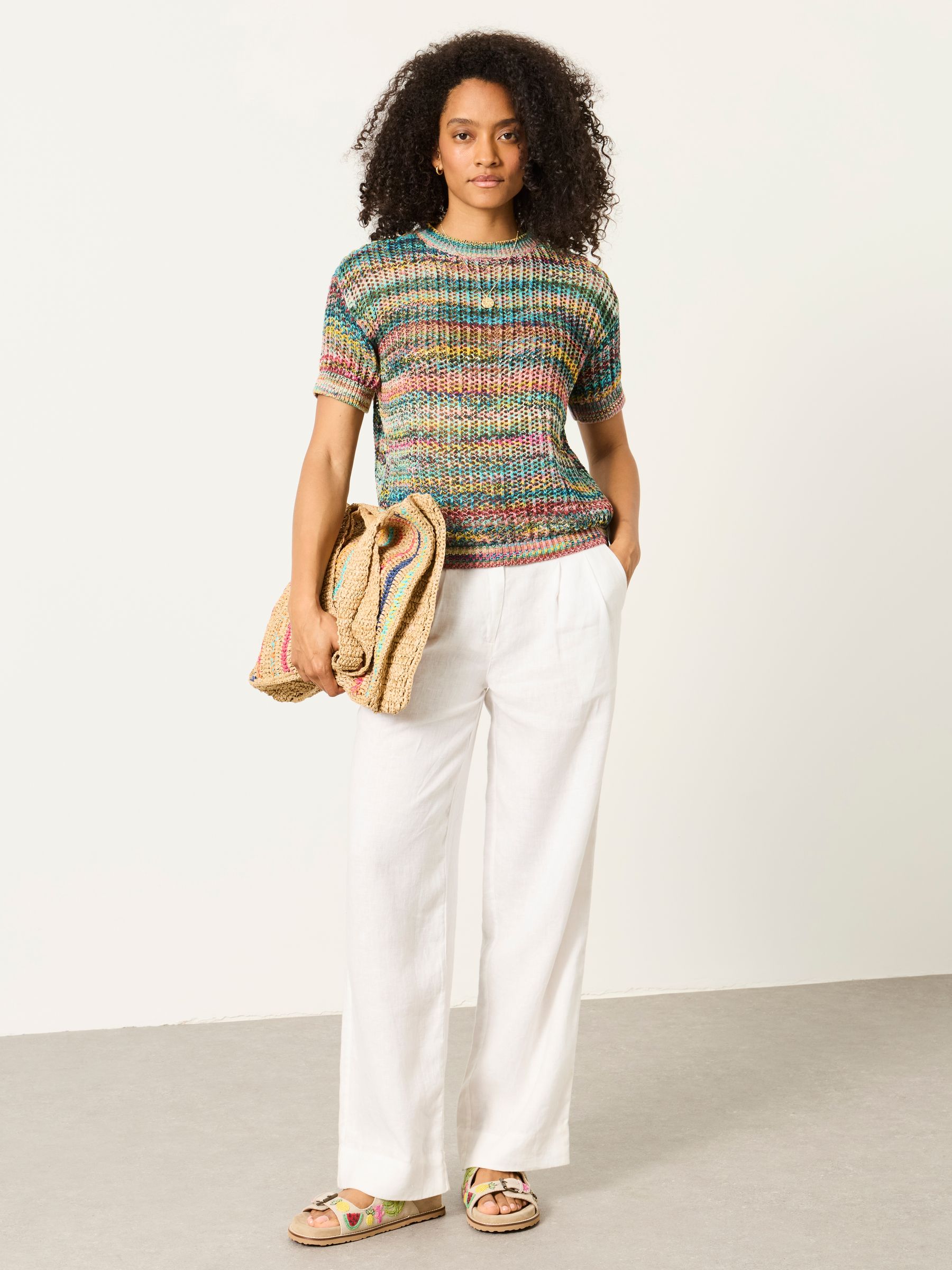 Green Maggie Knitted Open Stitch Top - Image 3 of 6