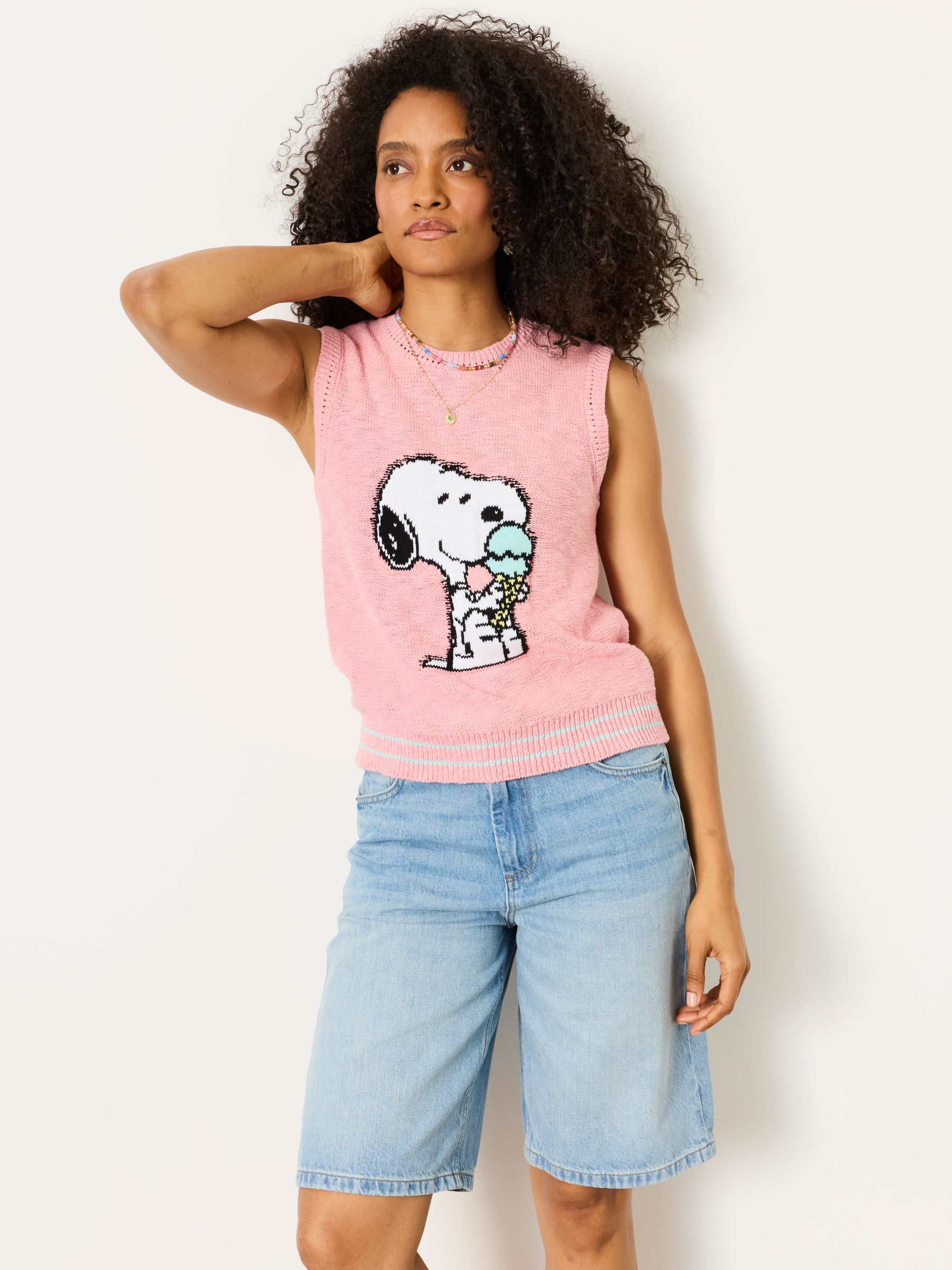 Pink Snoopy Knitted Tank - Image 3 of 6