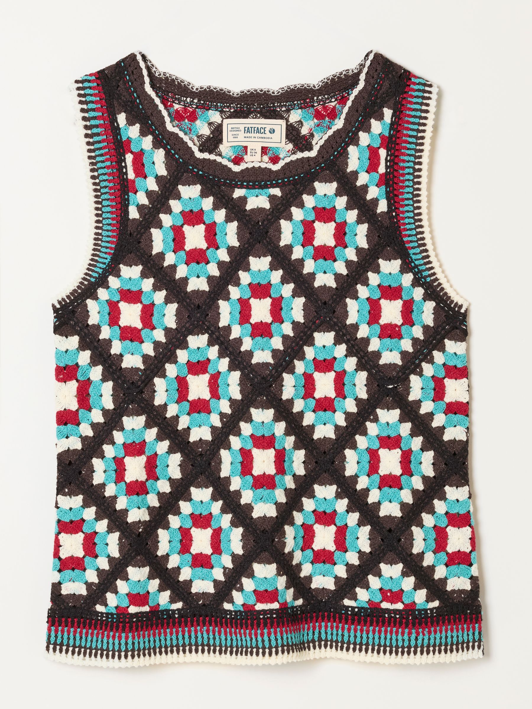 Brown Bea Knitted Crochet Top - Image 7 of 7