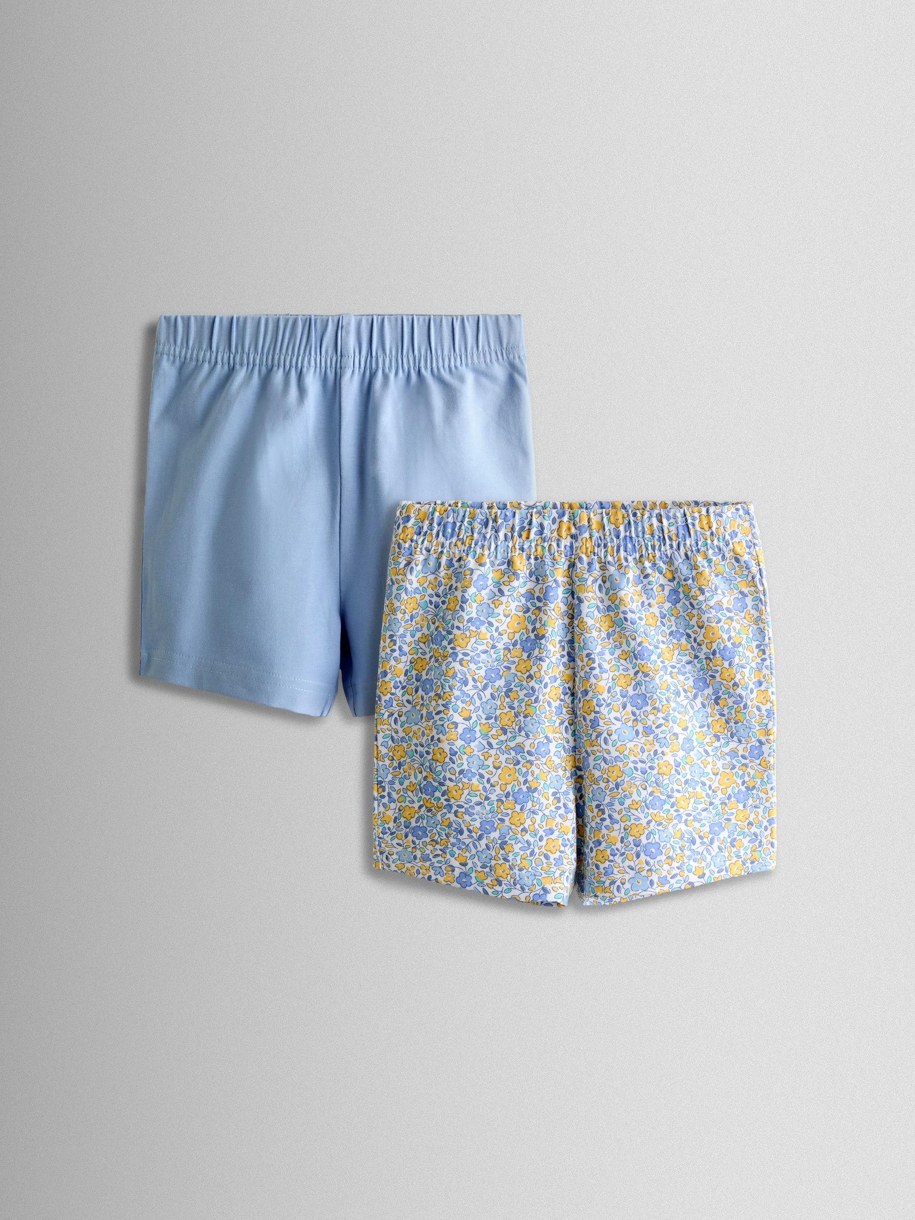 Light Blue Floral 2-Pack Cycle Shorts - Image 1 of 7