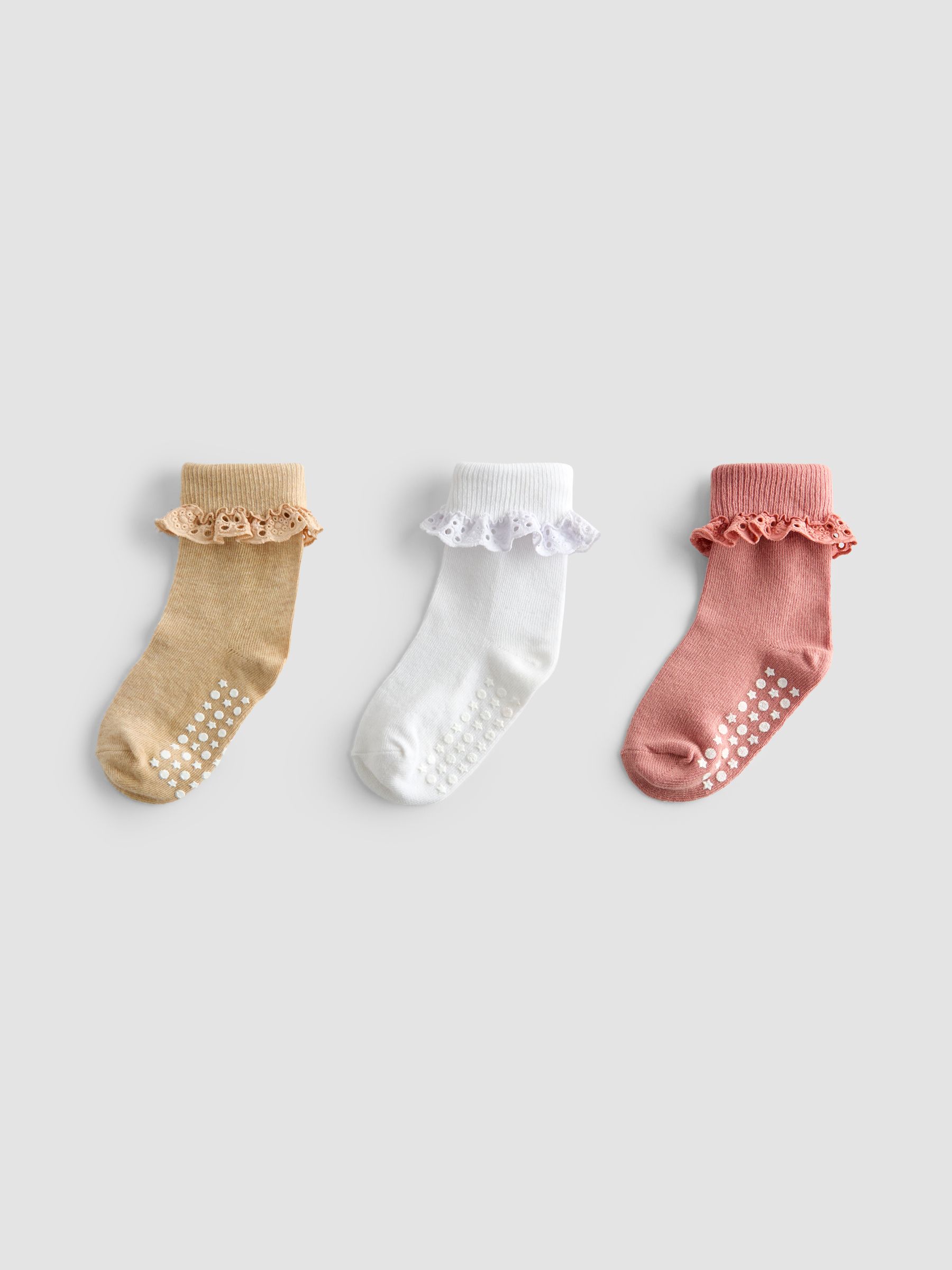 Pink 3-Pack Frill Socks - Image 1 of 6