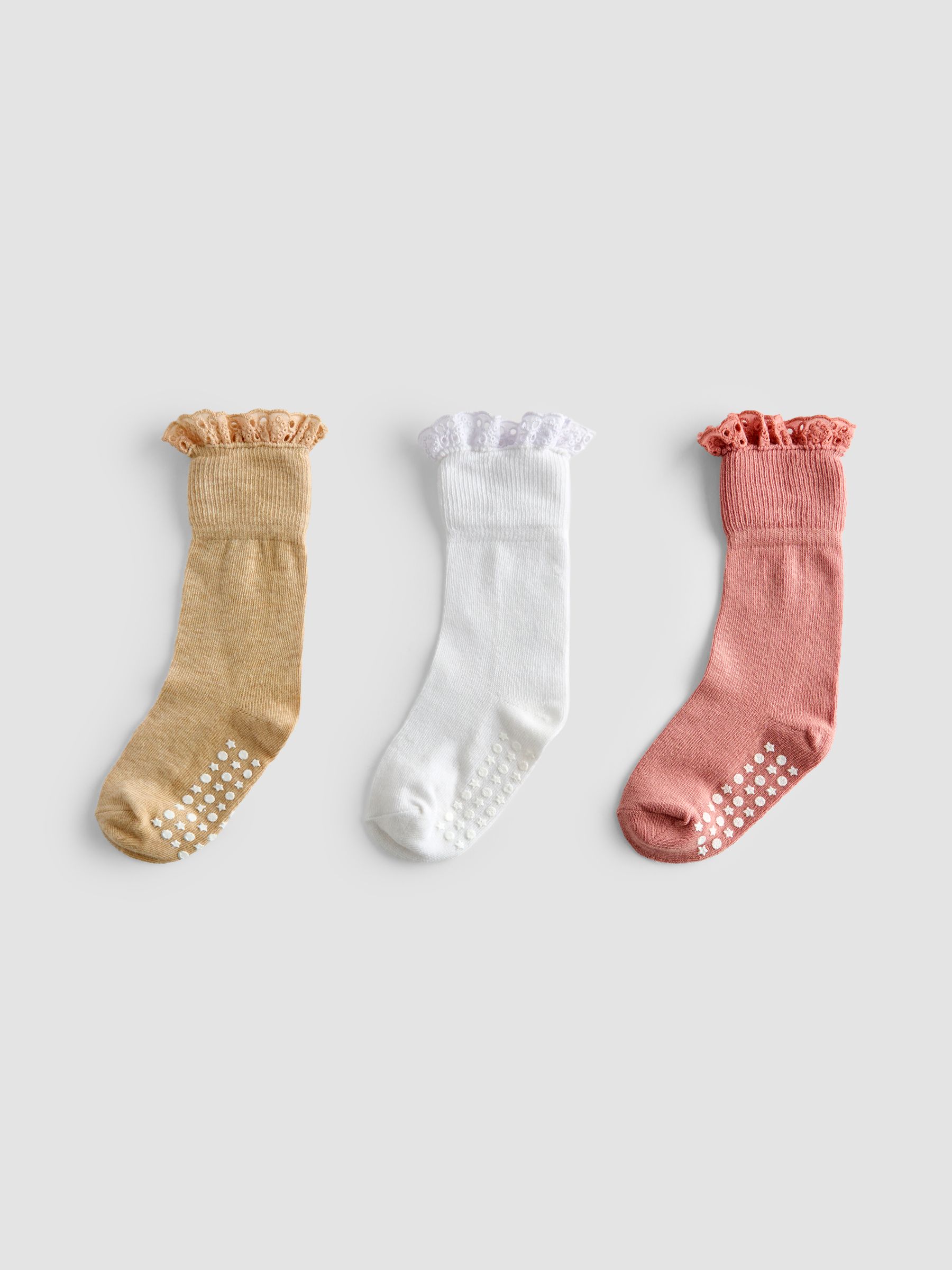Pink 3-Pack Frill Socks - Image 2 of 6