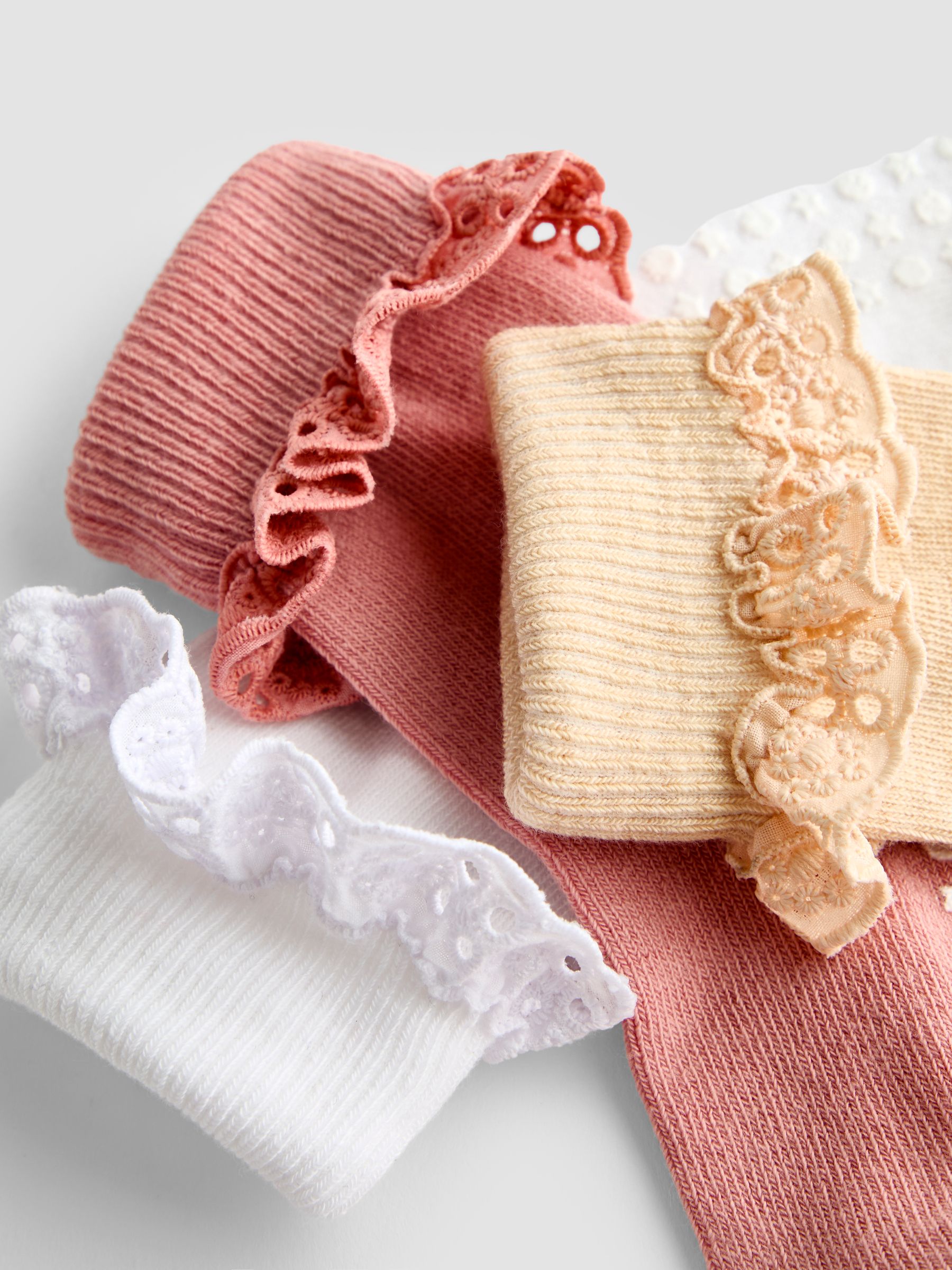 Pink 3-Pack Frill Socks - Image 6 of 6