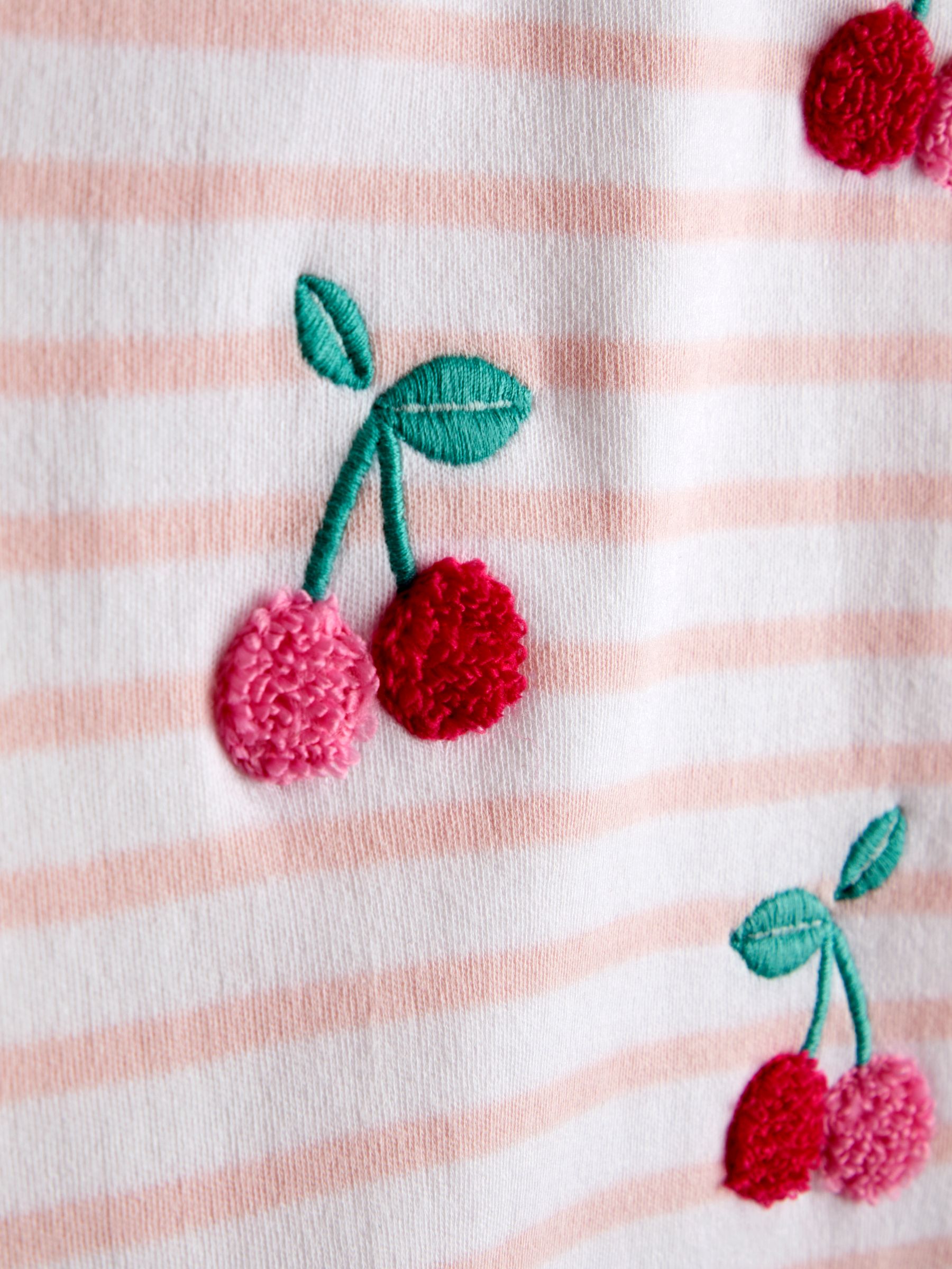 Pink Cherry Appliqué Sleeve T-shirt - Image 3 of 3 Pink Cherry Appliqué Sleeve T-shirt - Image 3 of 3