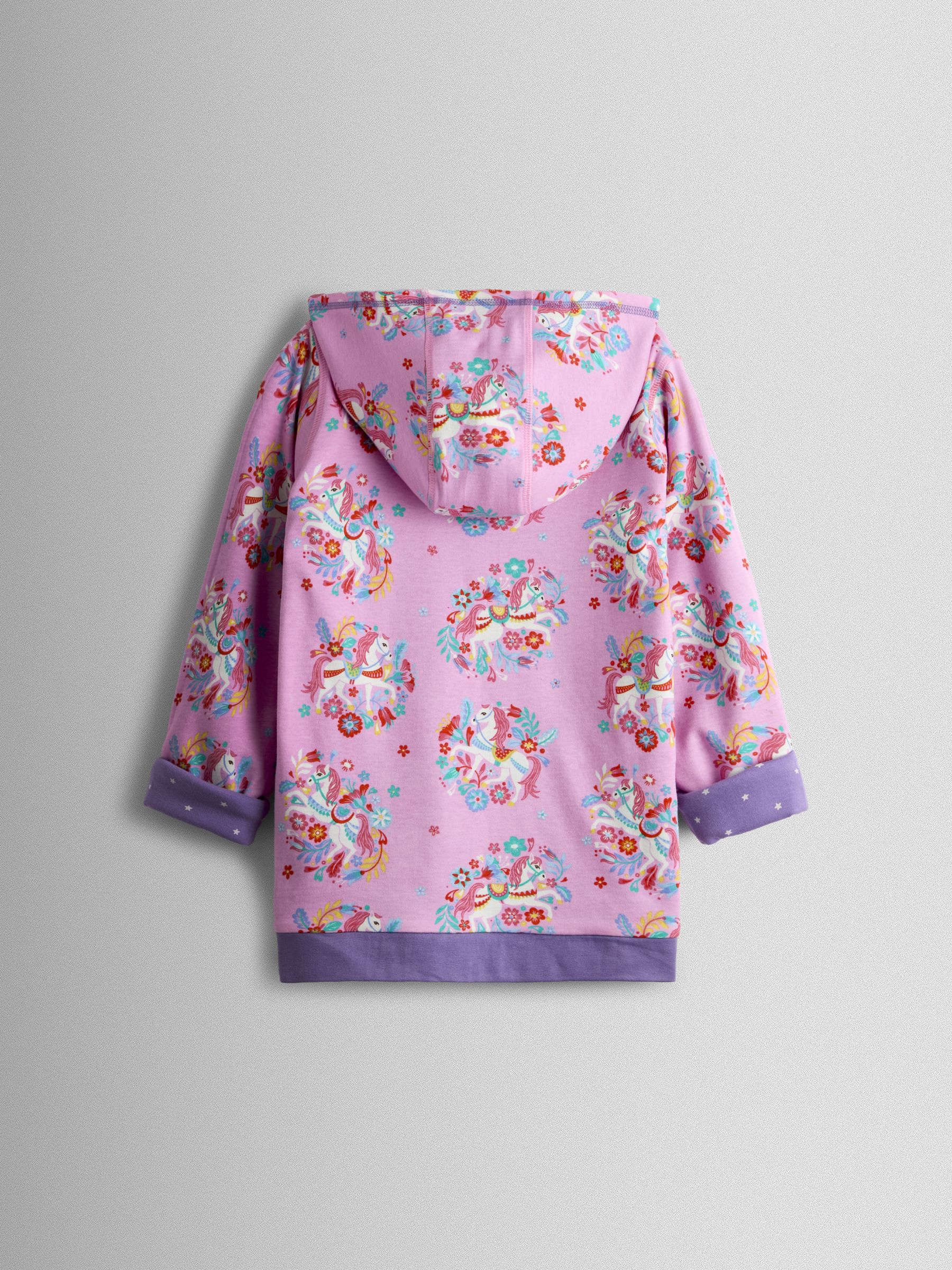 Purple Unicorn Pretty Appliqué Reversible Hoodie - Image 3 of 9