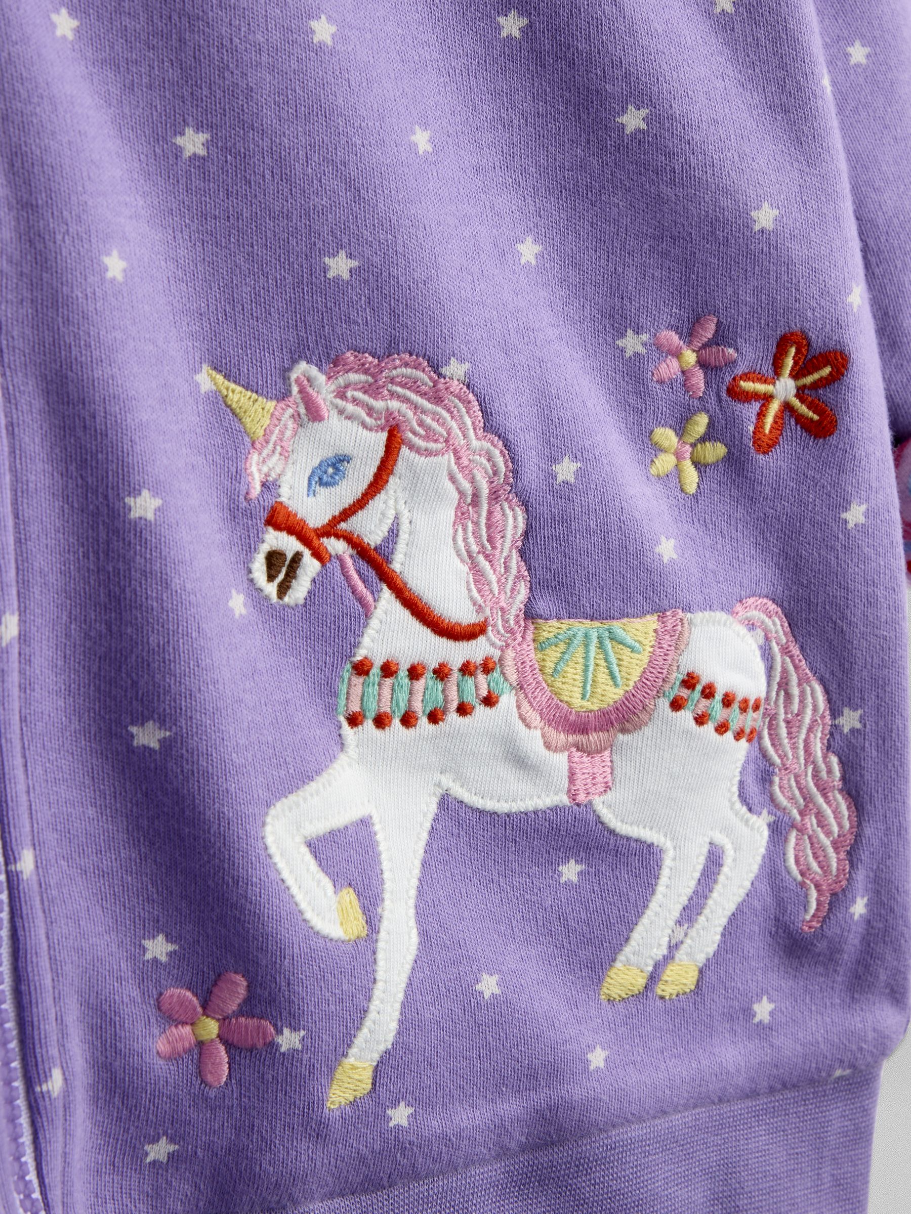 Purple Unicorn Pretty Appliqué Reversible Hoodie - Image 9 of 9 Purple Unicorn Pretty Appliqué Reversible Hoodie - Image 9 of 9