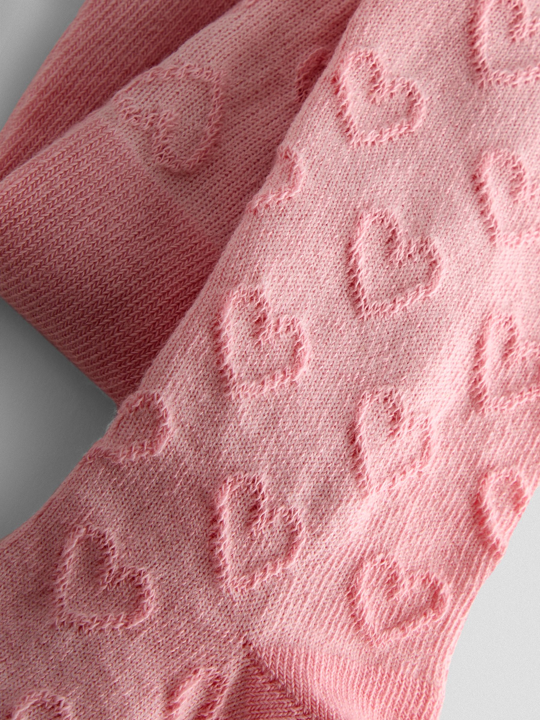 Pink 2-Pack Heart Pointelle Tights - Image 7 of 7