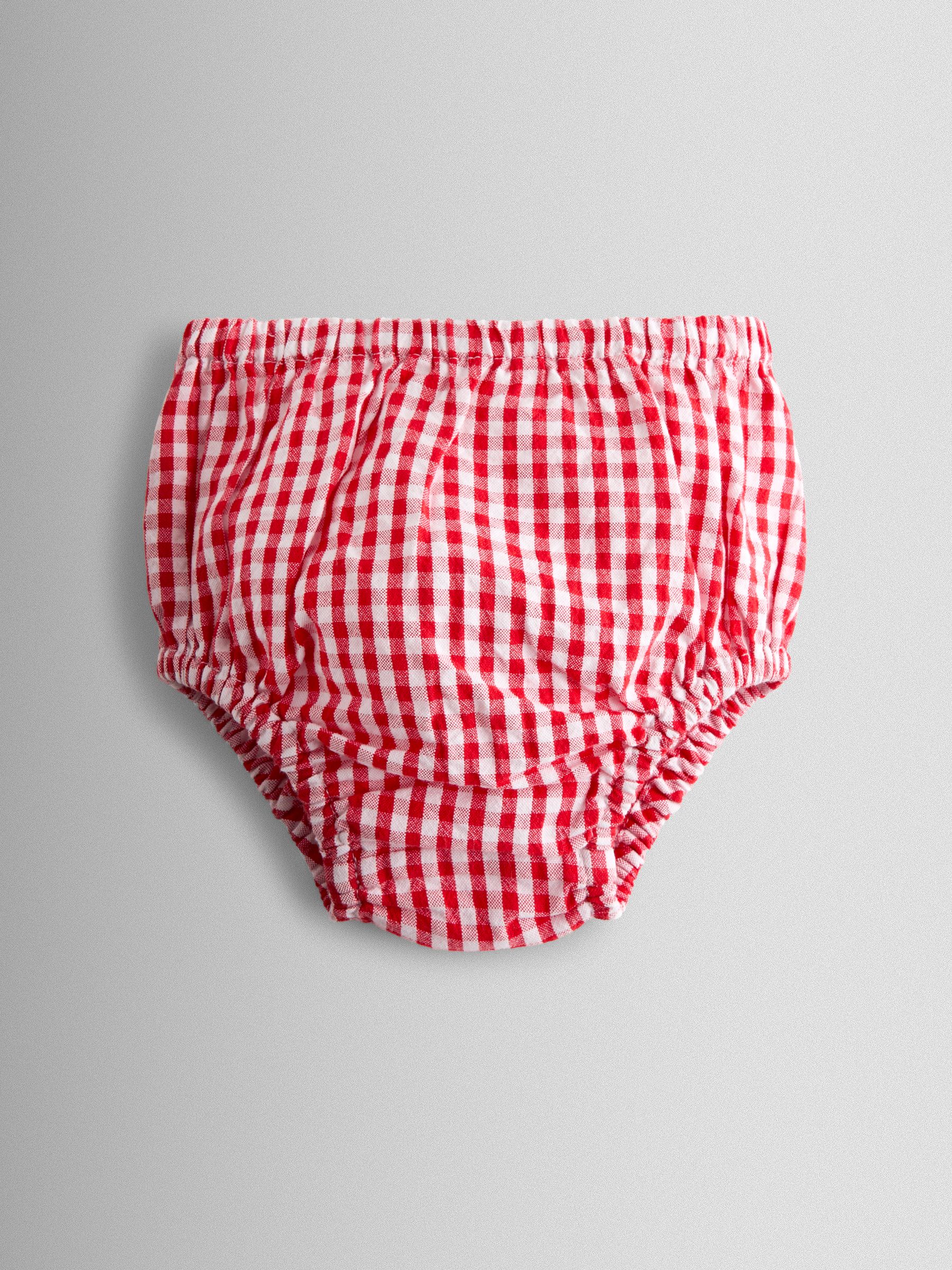 Red Gingham Nautical Embroidered Sailor Baby Dress - Image 4 of 7