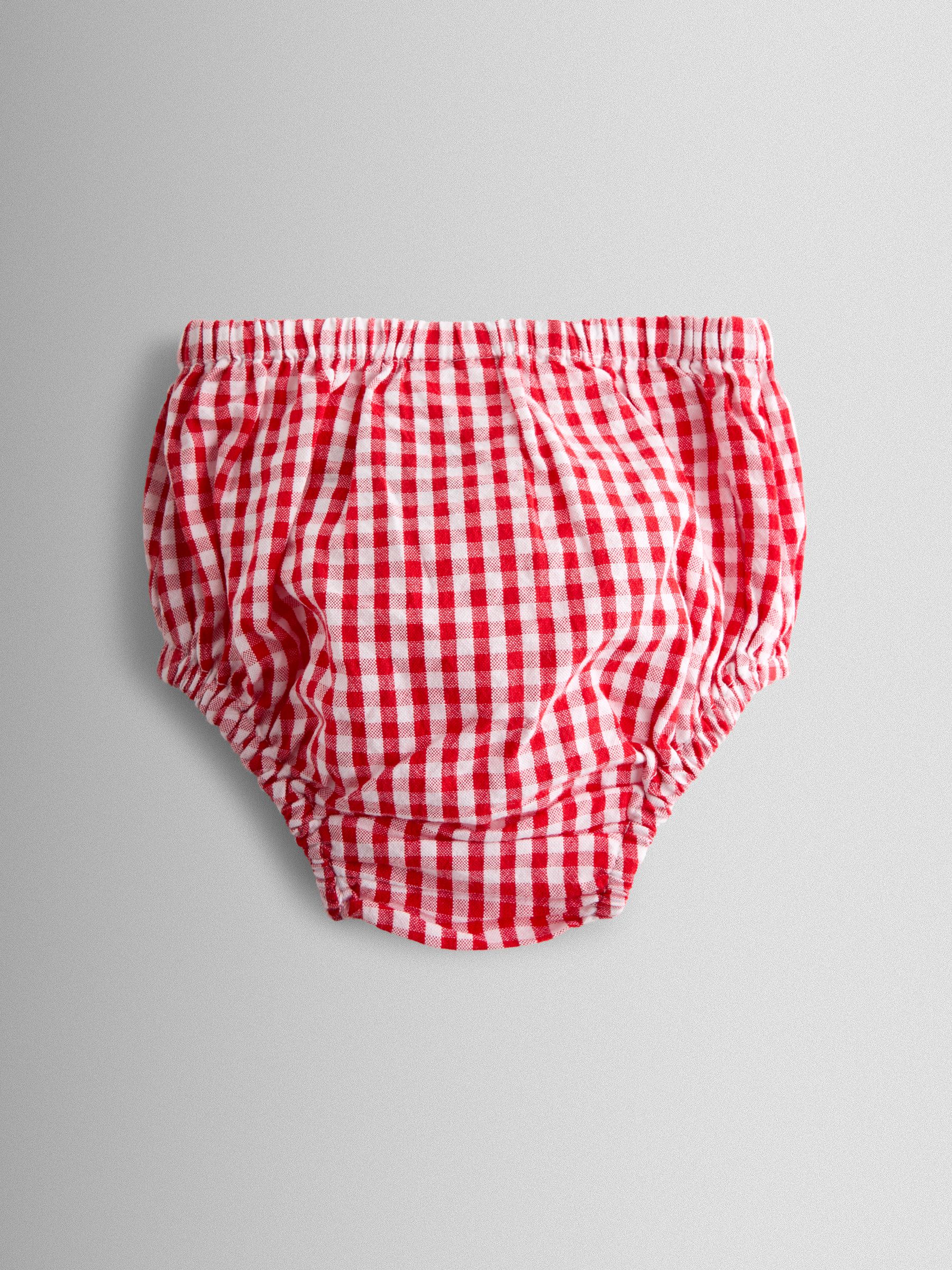 Red Gingham Nautical Embroidered Sailor Baby Dress - Image 5 of 7