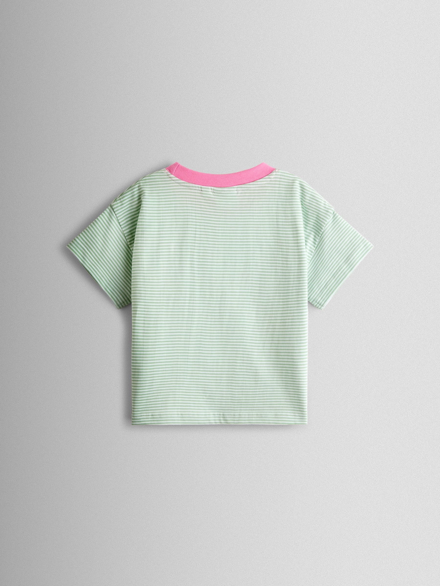 Green Ice Cream Stripe Relaxed T-Shirt - Image 2 of 3