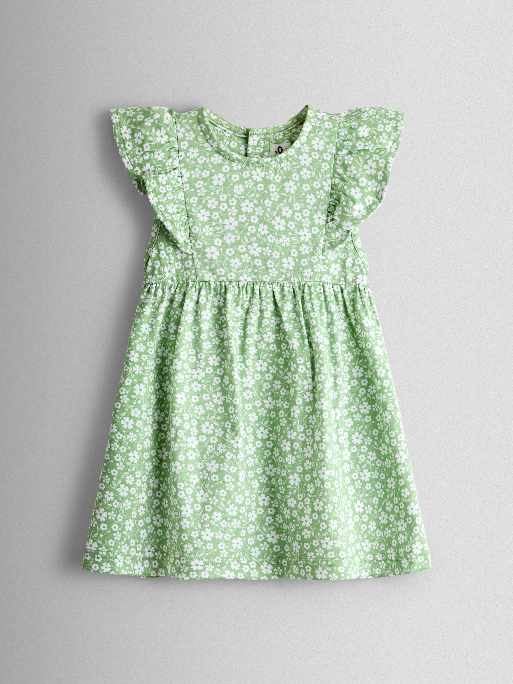 Green Ruffle Sleeve Dress - Image 1 of 3