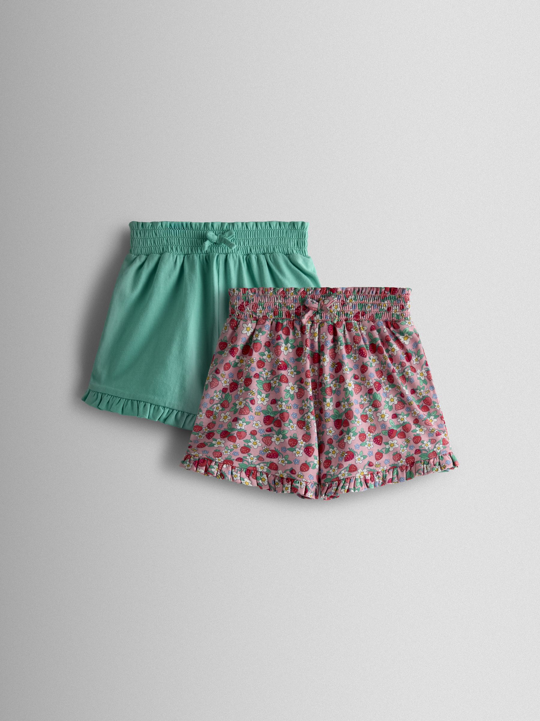 Pink 2-Pack Frill Shorts - Image 1 of 7