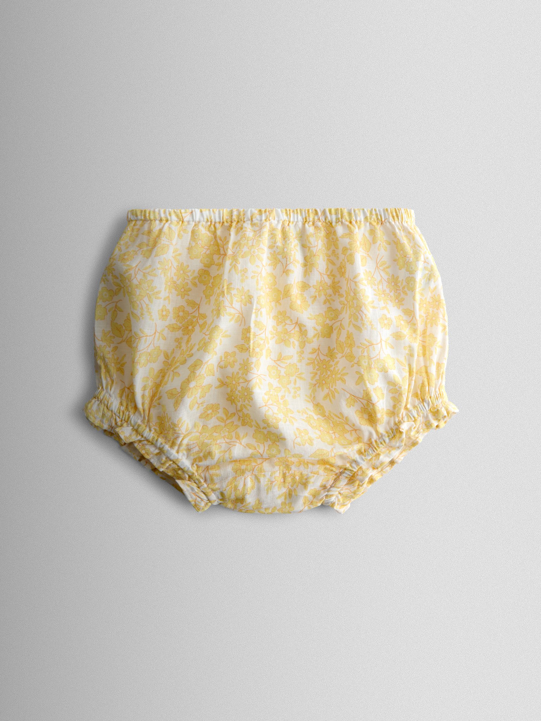 Yellow Garden Floral Smocked Woven Dress - Image 4 of 6