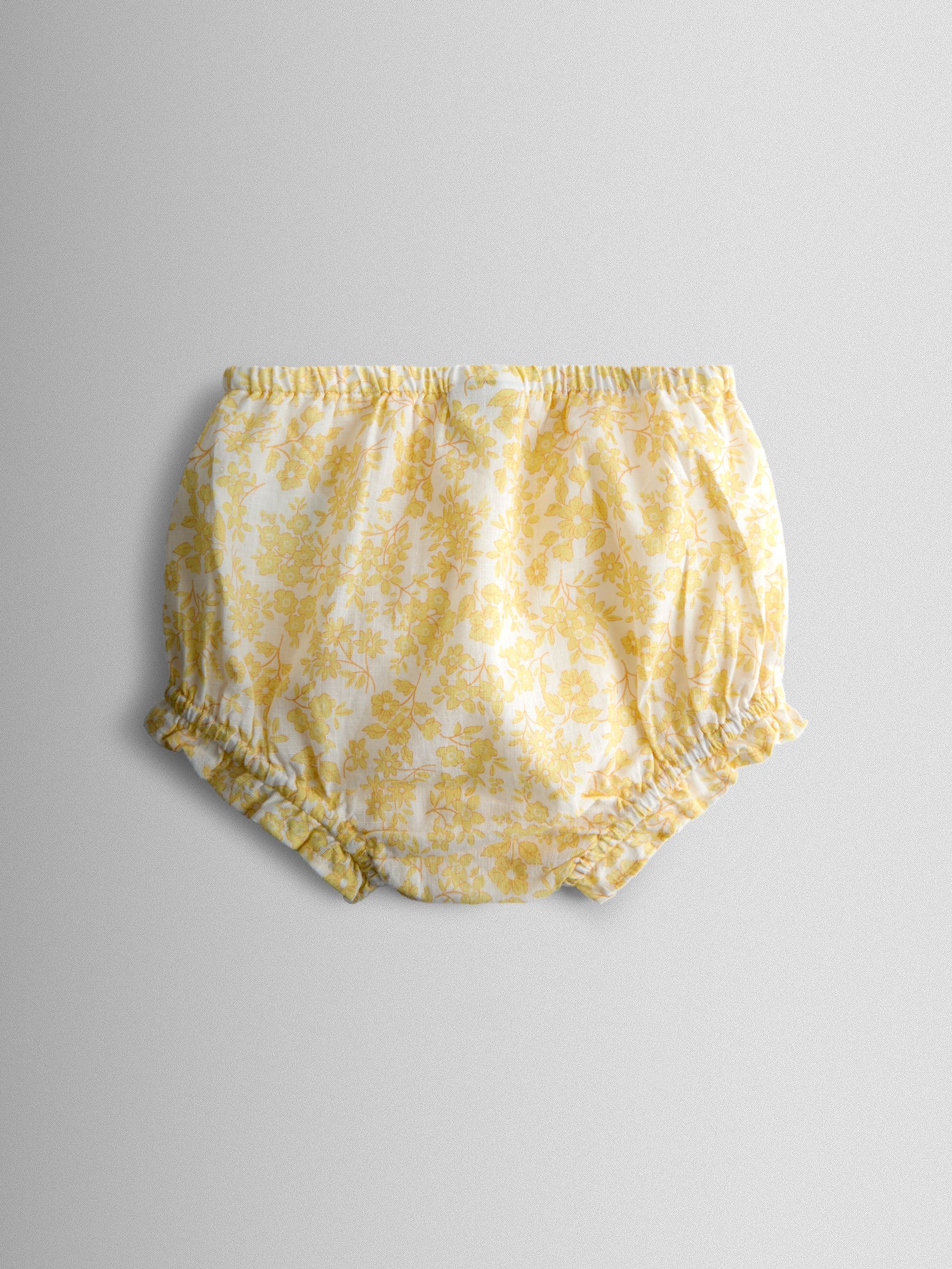 Yellow Garden Floral Smocked Woven Dress - Image 5 of 6