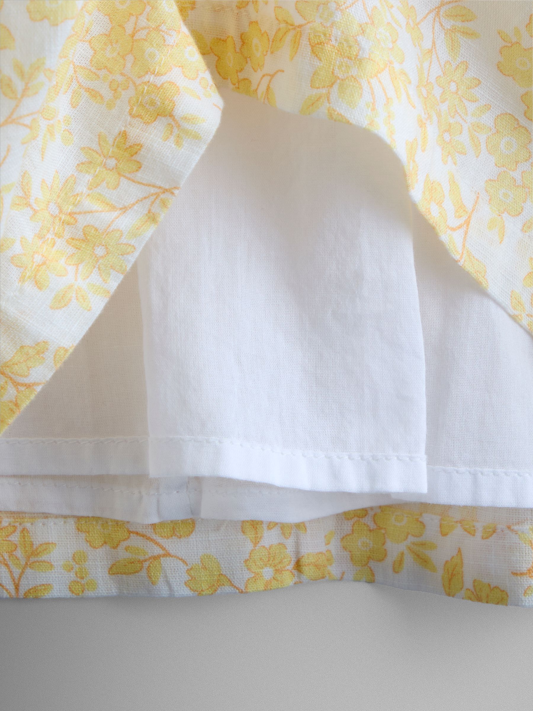 Yellow Garden Floral Smocked Woven Dress - Image 6 of 6