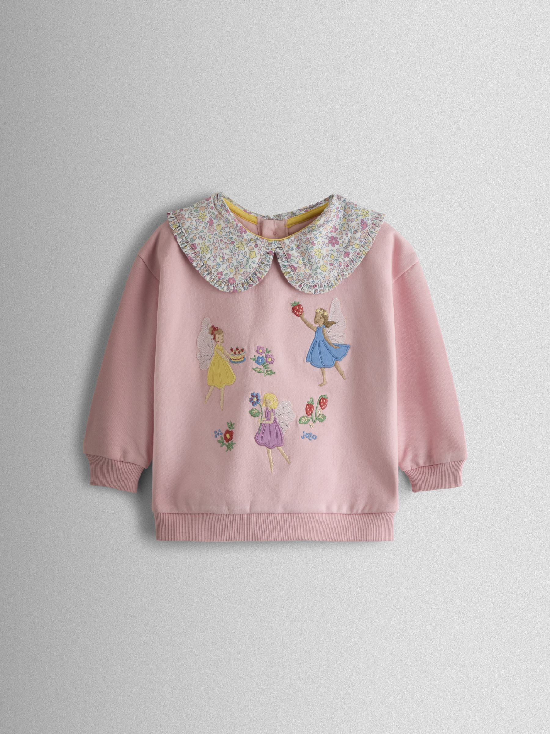 Pink Fairy Appliqué Collared Sweatshirt - Image 1 of 3