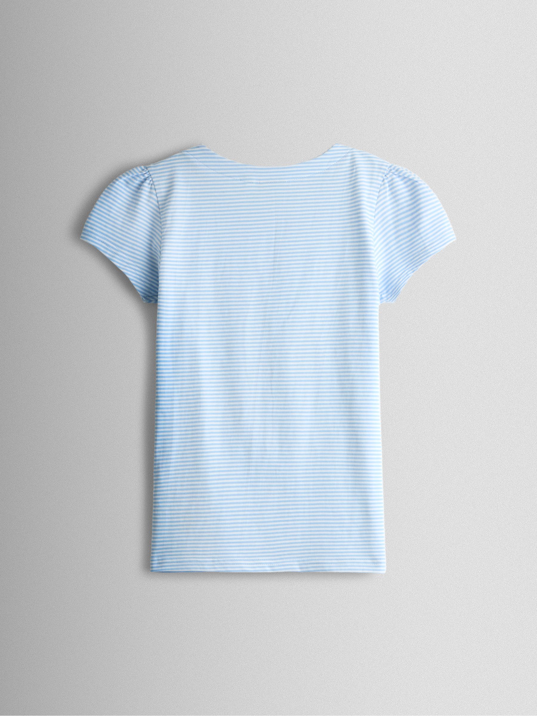 Blue Appliqué Button Shoulder T-Shirt - Image 2 of 3