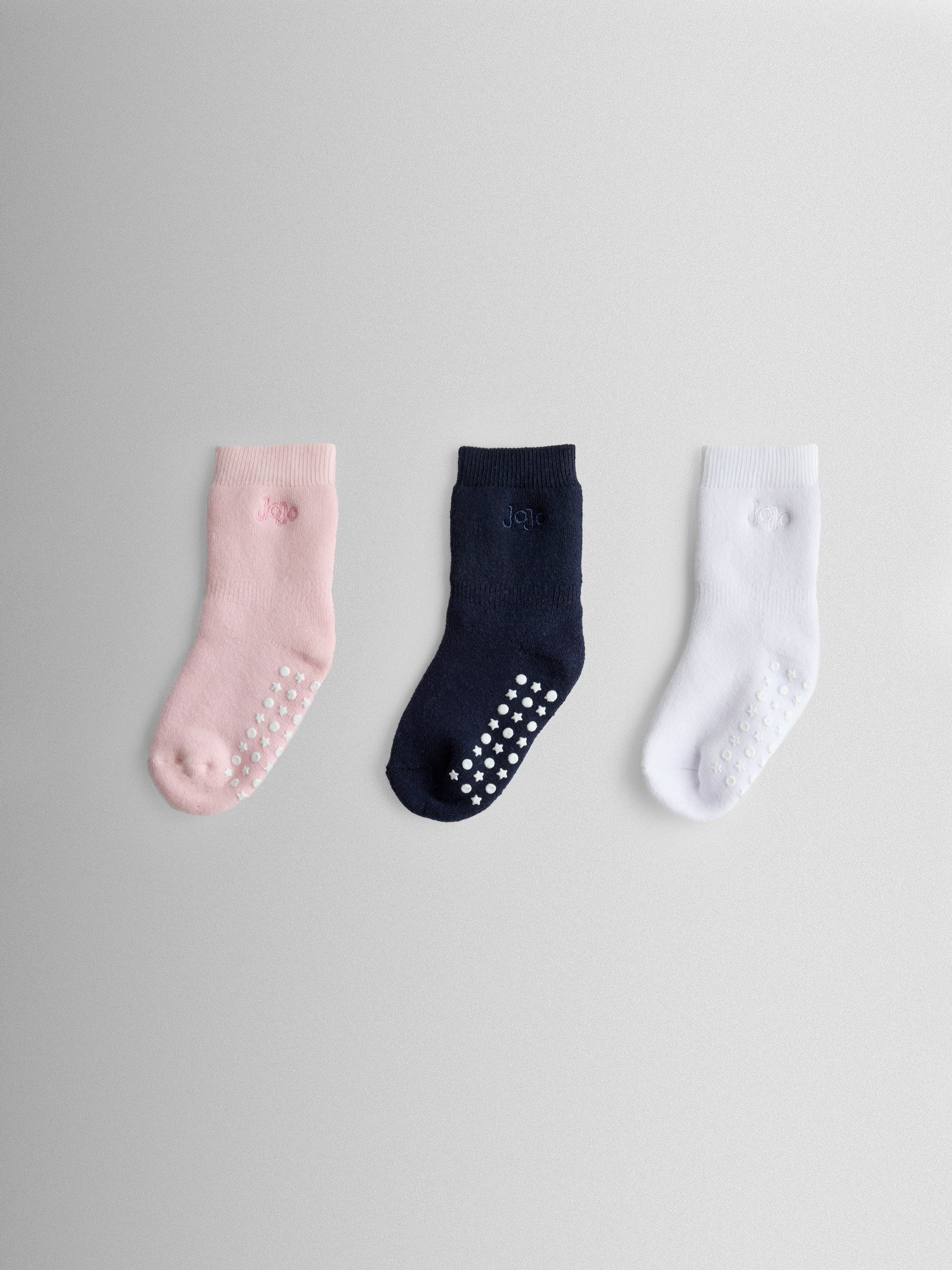 Navy 3-Pack Plain Extra Thick Socks - Image 1 of 3