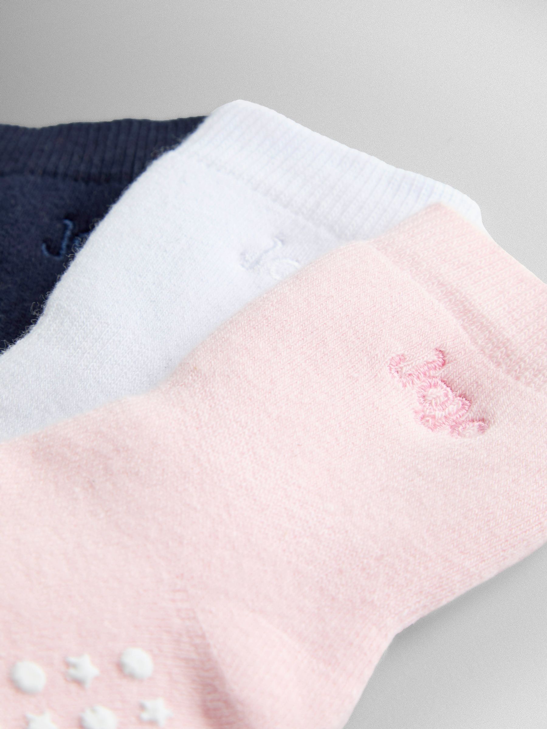 Navy 3-Pack Plain Extra Thick Socks - Image 2 of 3