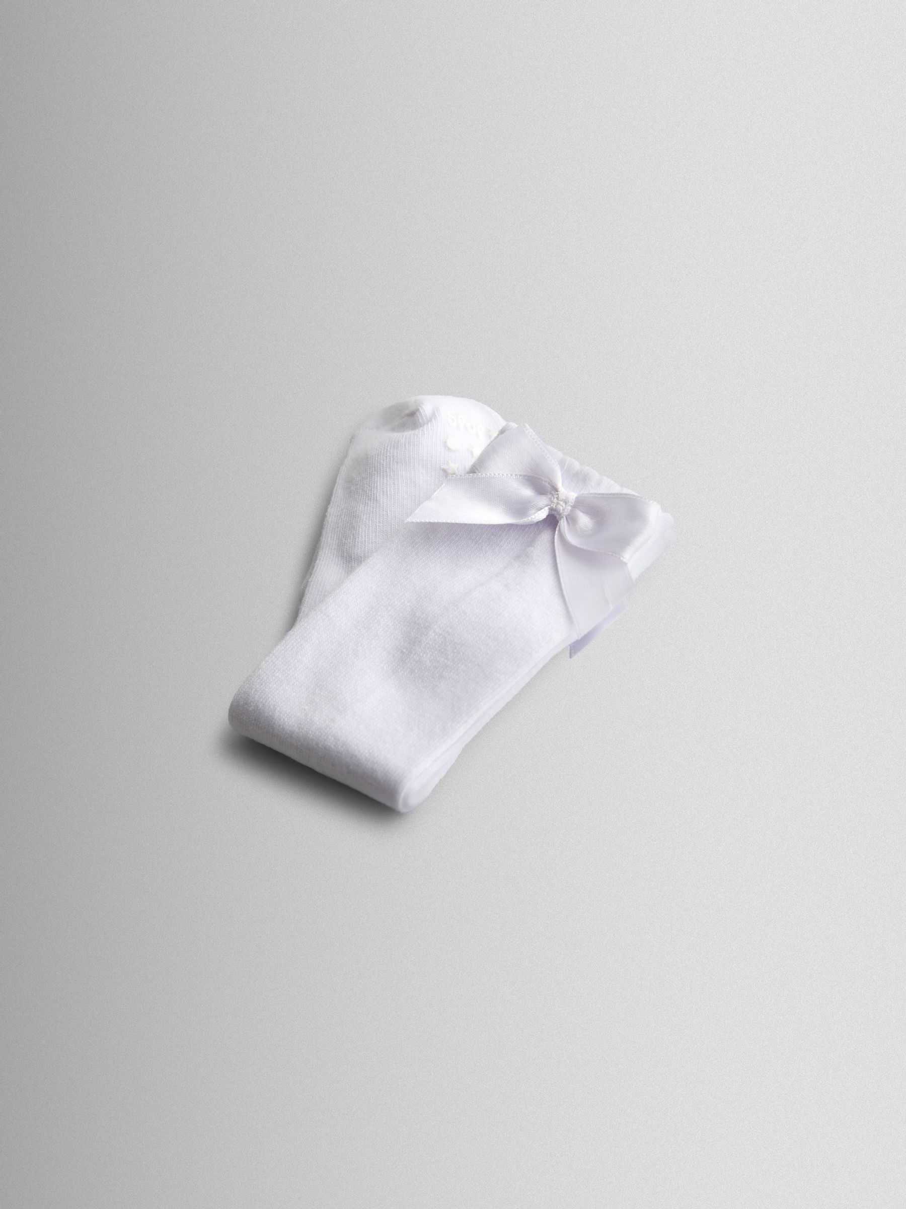 Cream Bow Long Socks - Image 4 of 4