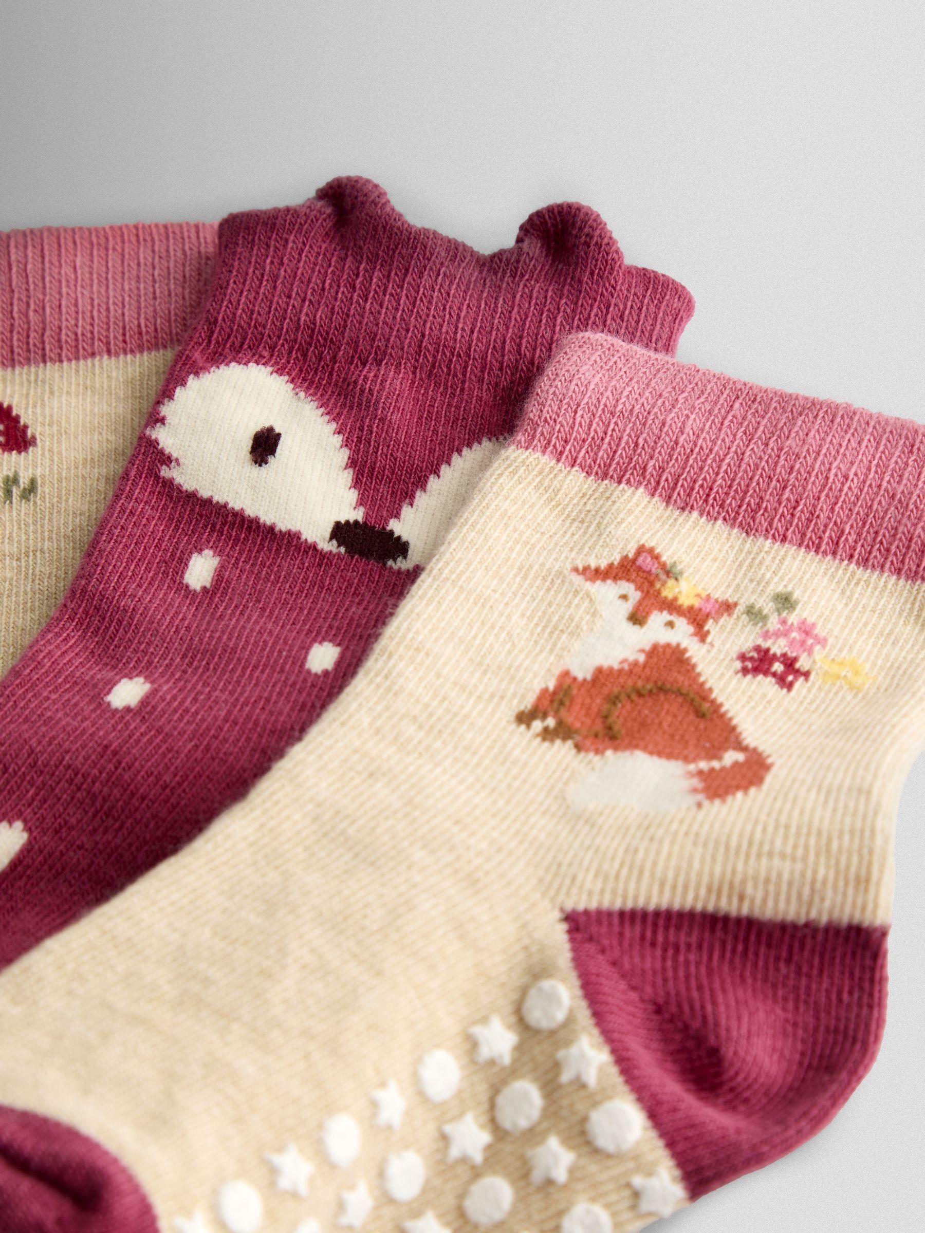 Rust 3-Pack Fox Socks - Image 5 of 5