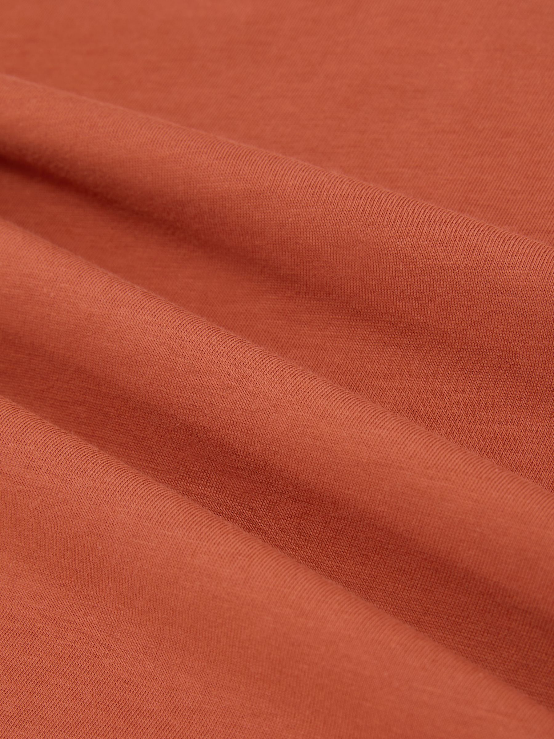 Cotton Crew-Neck Tailored-Fit T-Shirt in Coral - Image 6 of 6