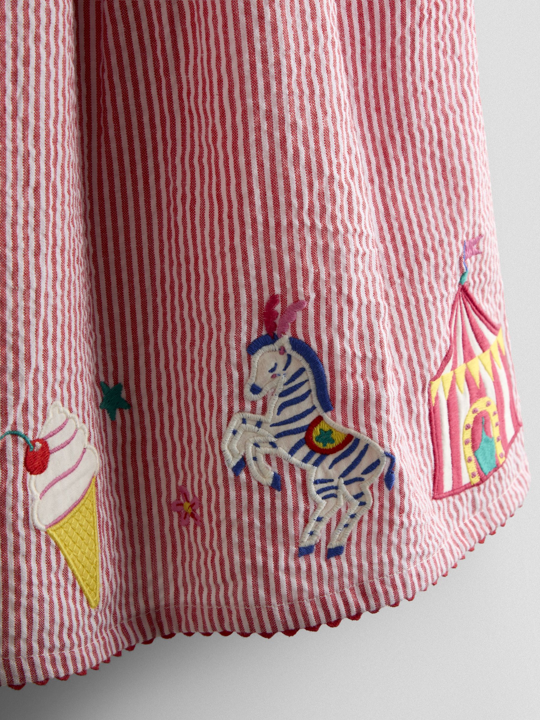 Red Fairground Cross Back Appliqué Sundress - Image 3 of 4