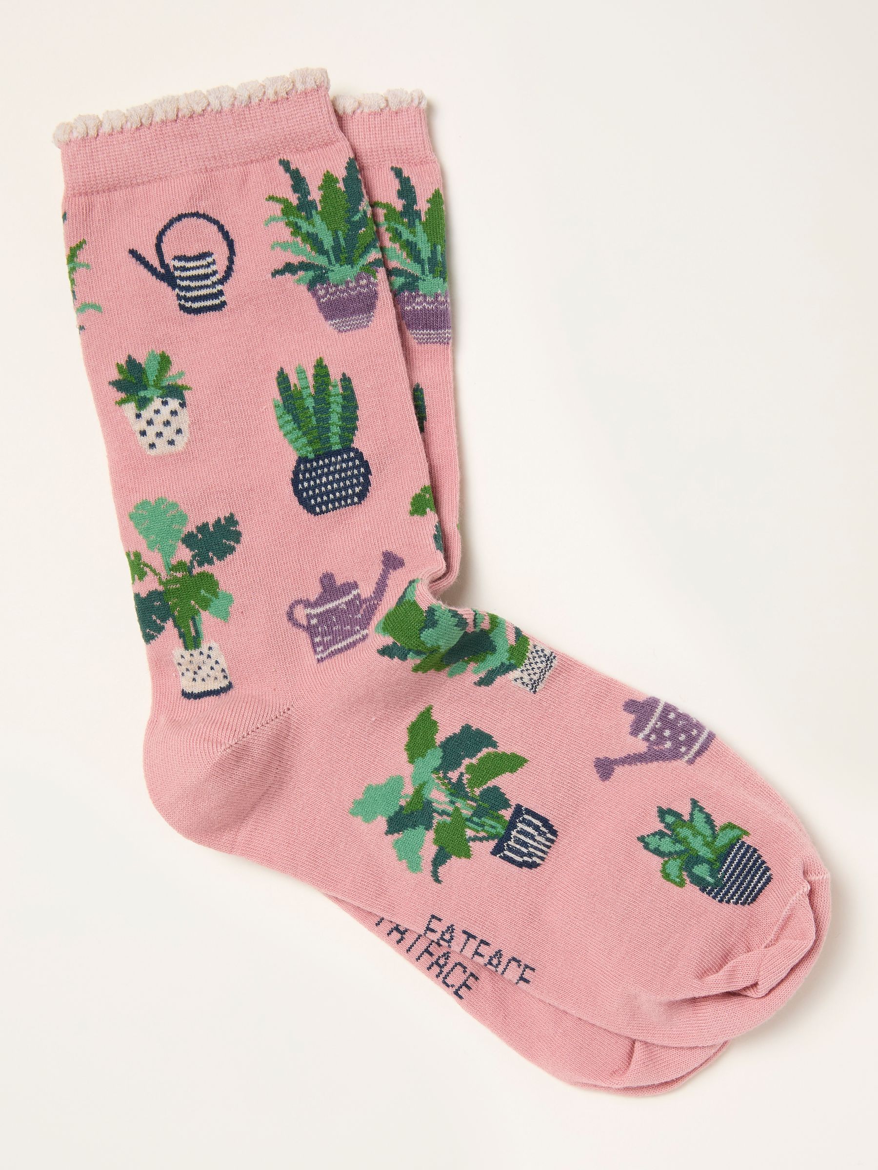 Pink Houseplant Socks - Image 1 of 2