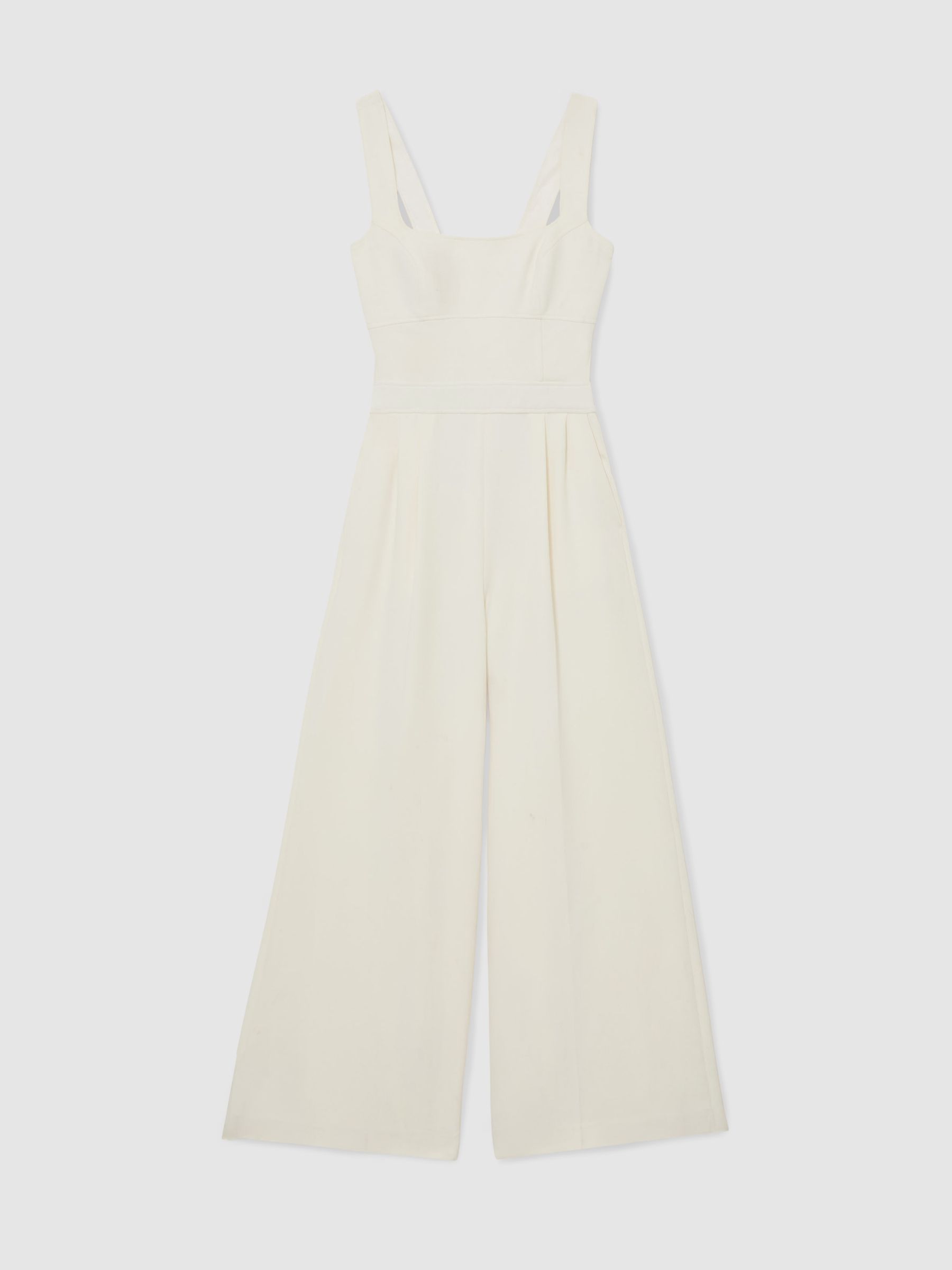 Wide-Leg Cut-Out Jumpsuit in Ivory - image 1