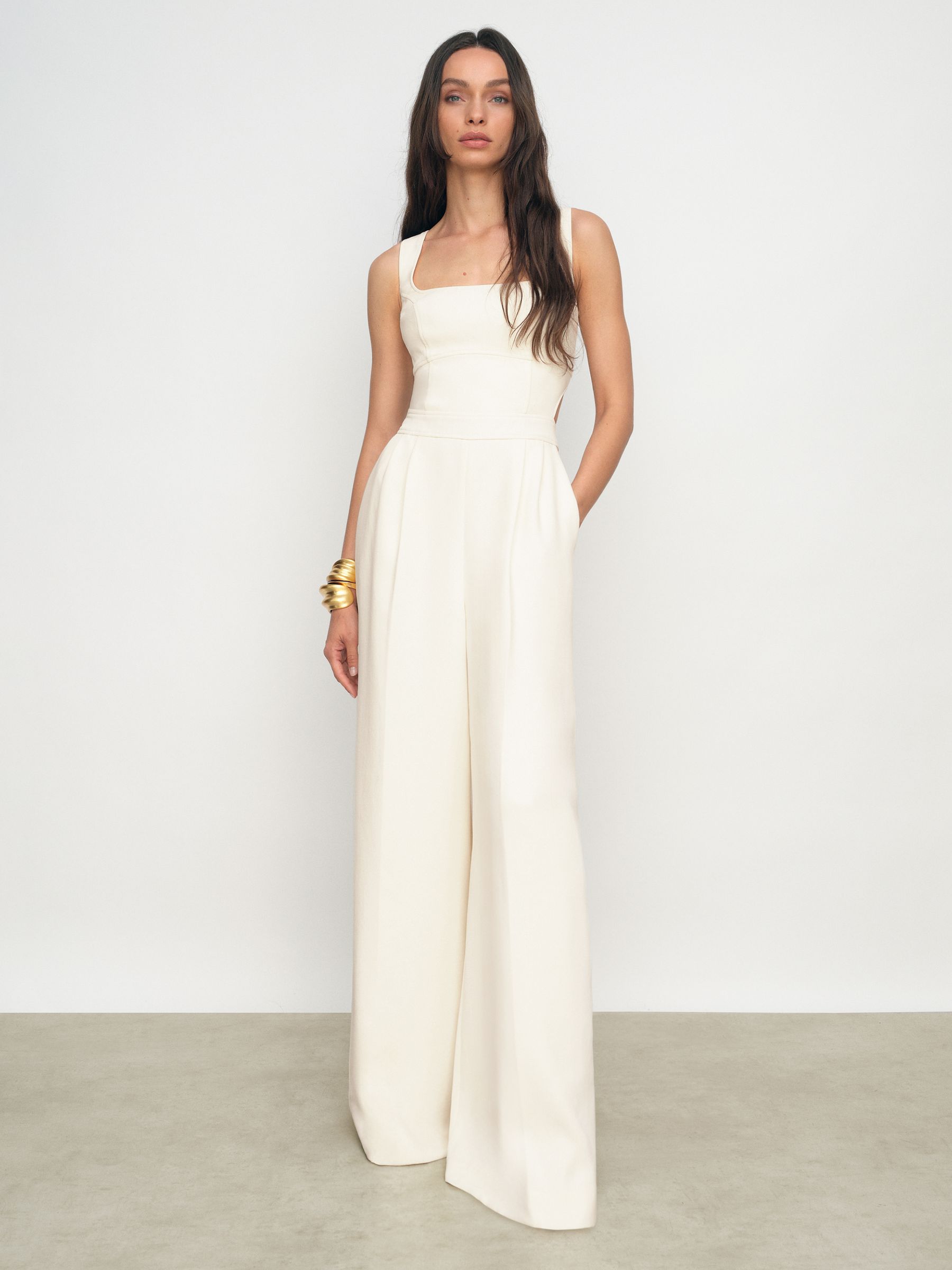 Wide-Leg Cut-Out Jumpsuit in Ivory - image 5