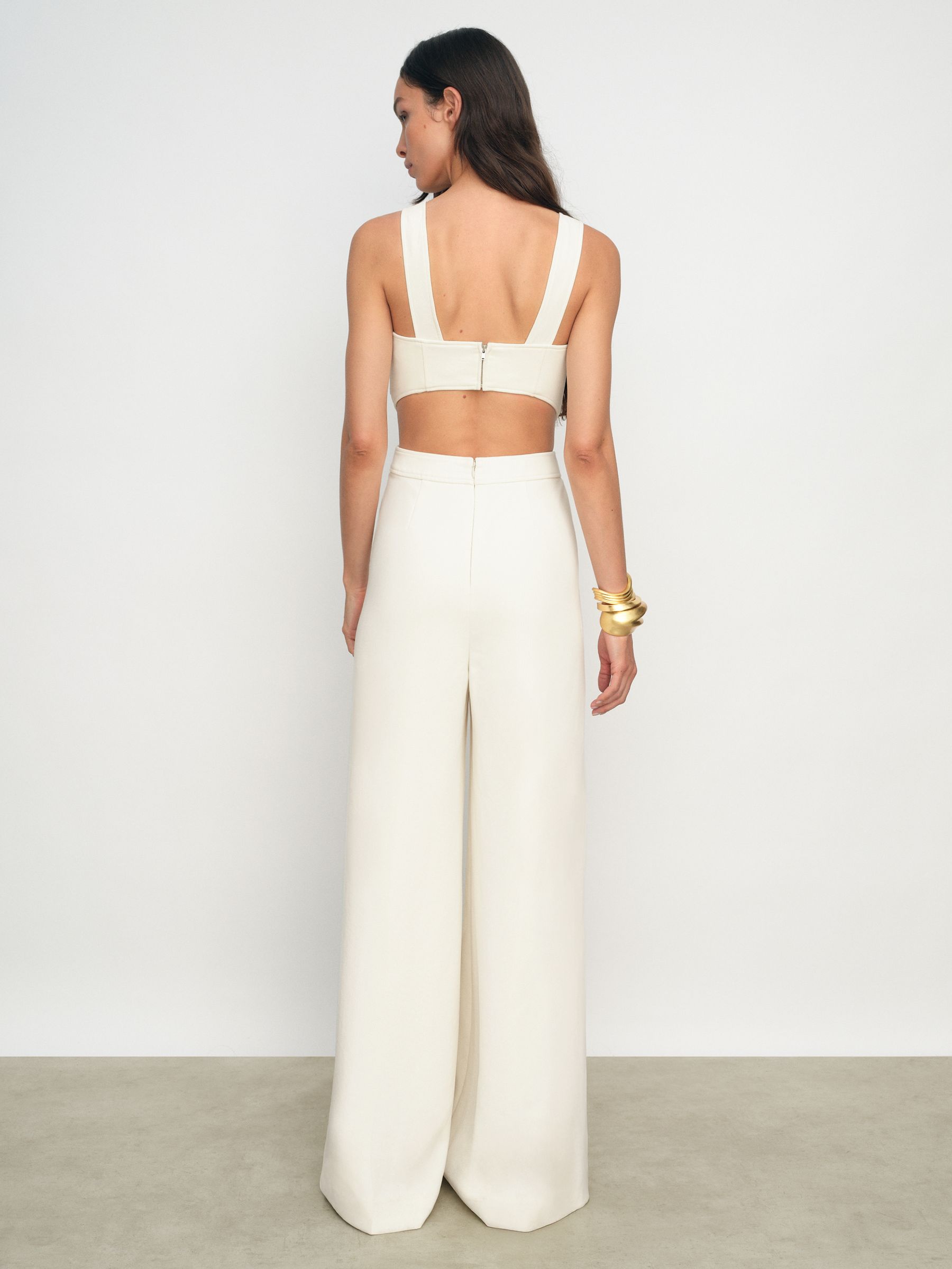 Wide-Leg Cut-Out Jumpsuit in Ivory - image 4