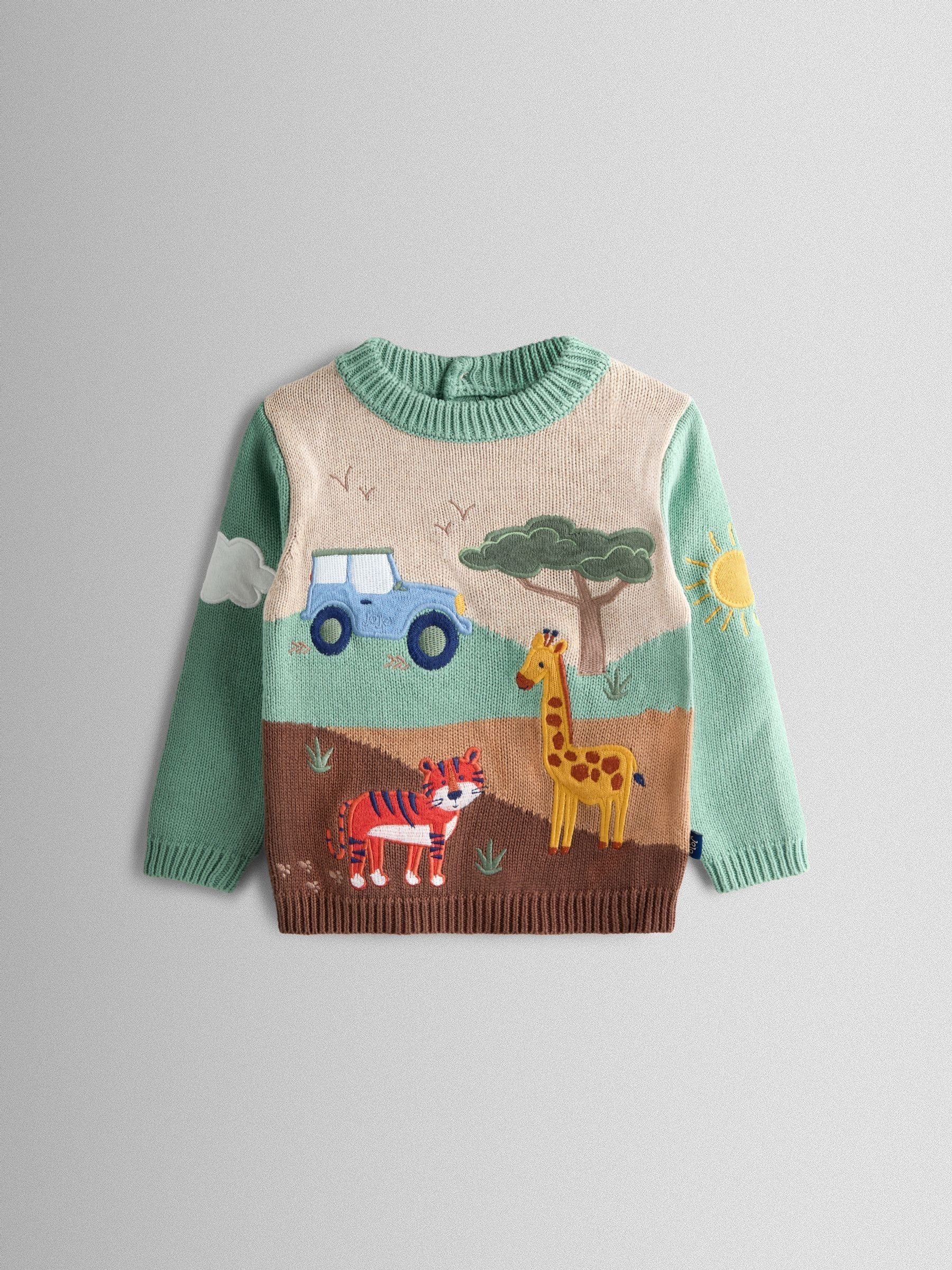Khaki Green Safari Scene Jumper - Image 2 of 5