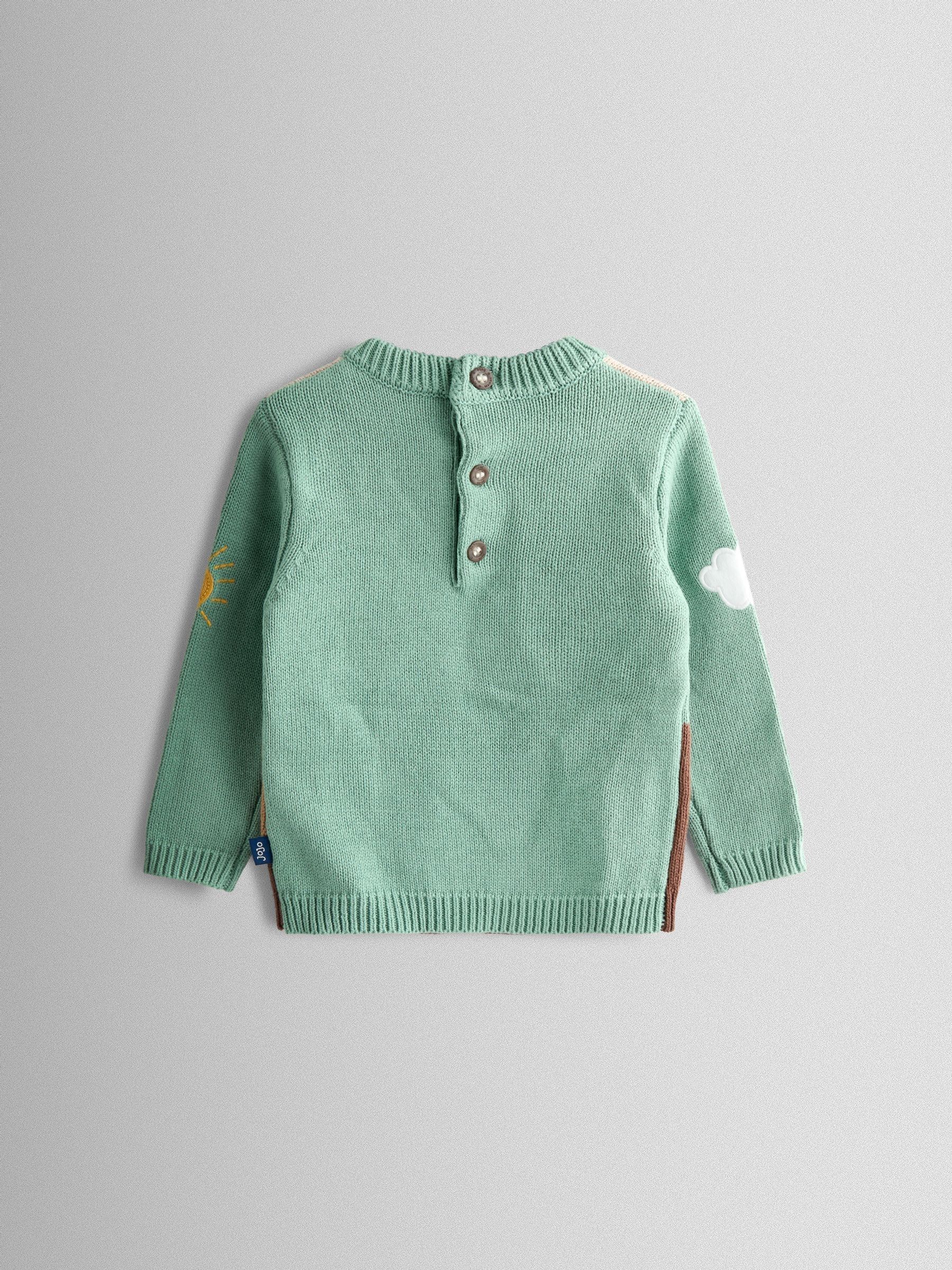 Khaki Green Safari Scene Jumper - Image 3 of 5