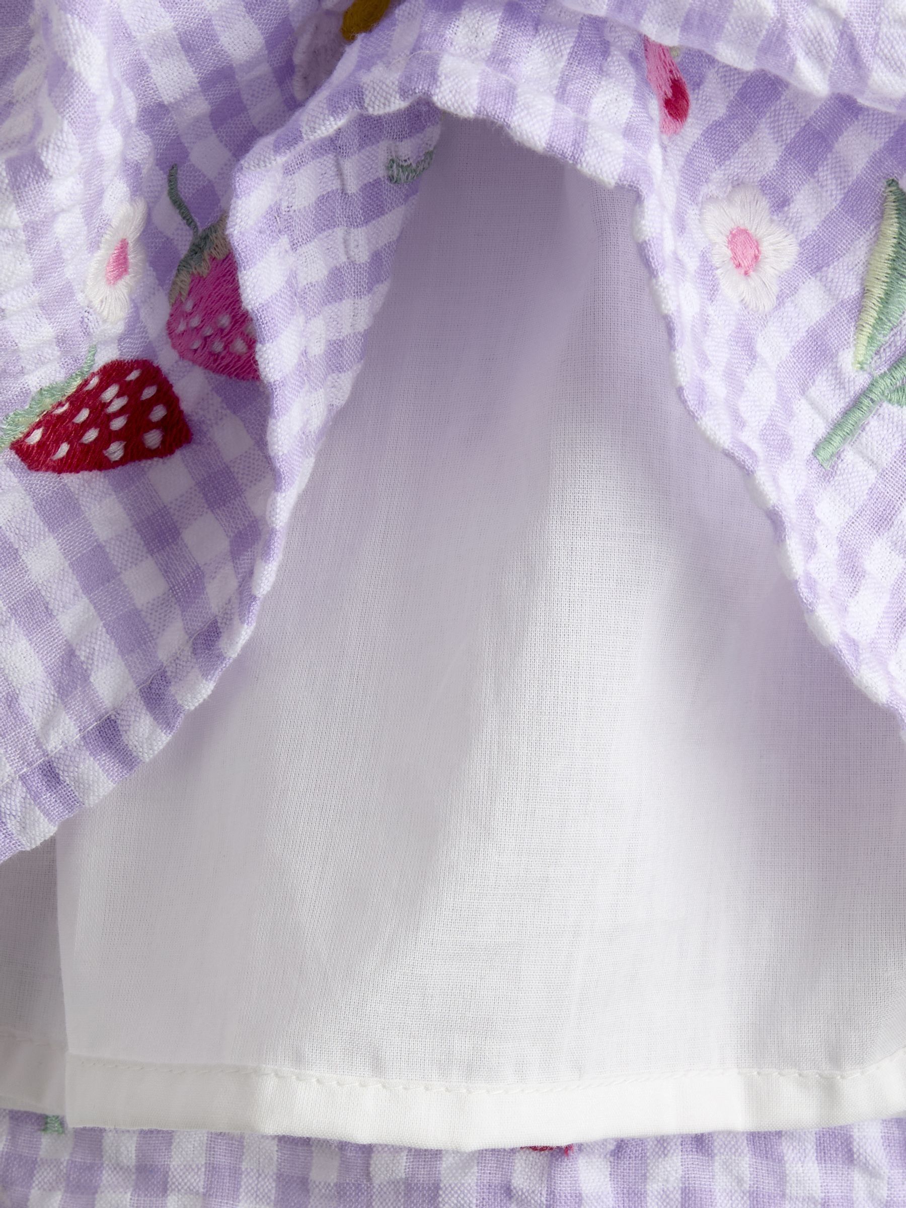 Lilac Purple Cherry Appliqué Smocked Dress - Image 8 of 8