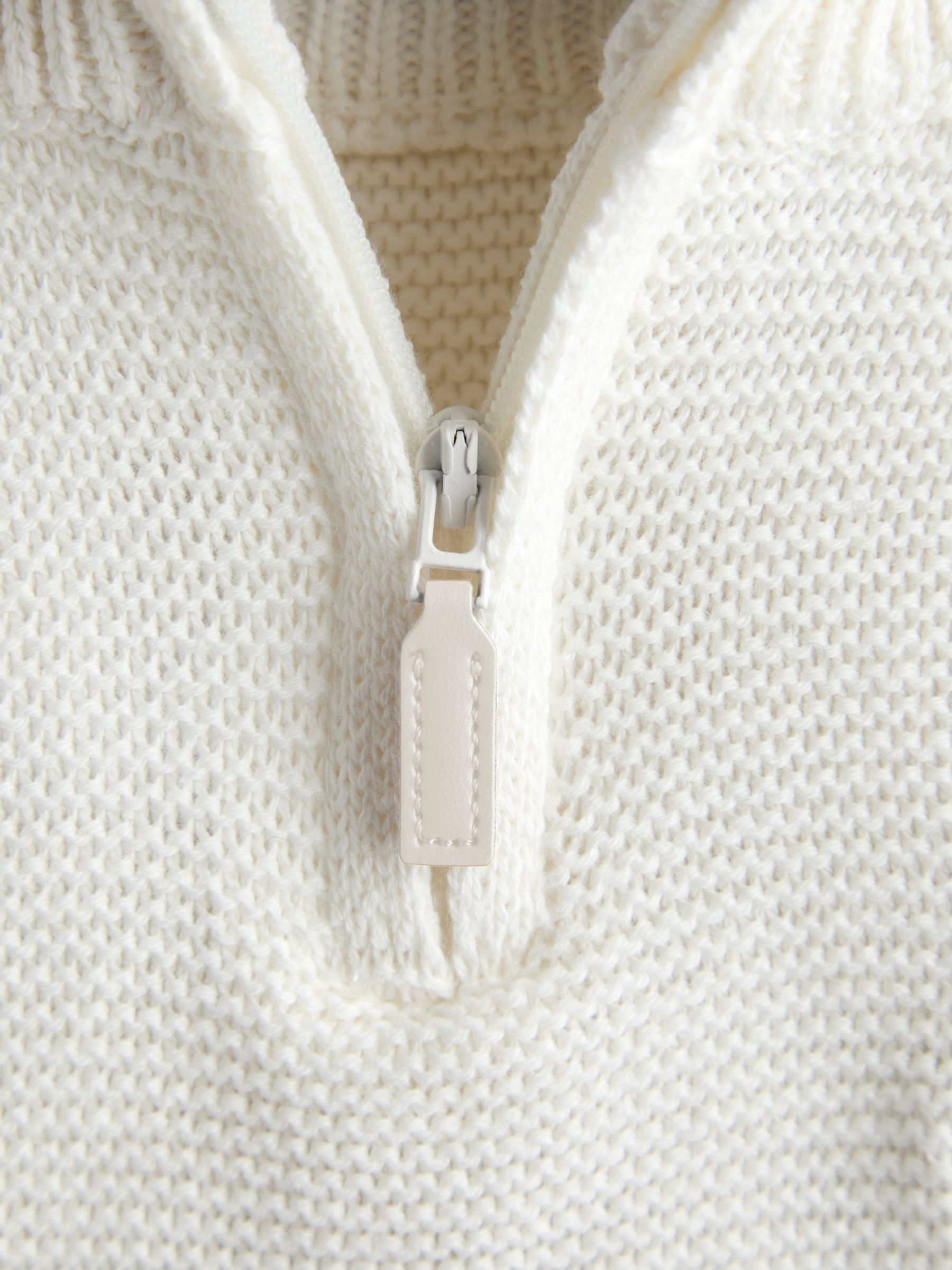 Cream Navy Stripe Stripe Half Zip Jumper - Image 4 of 4