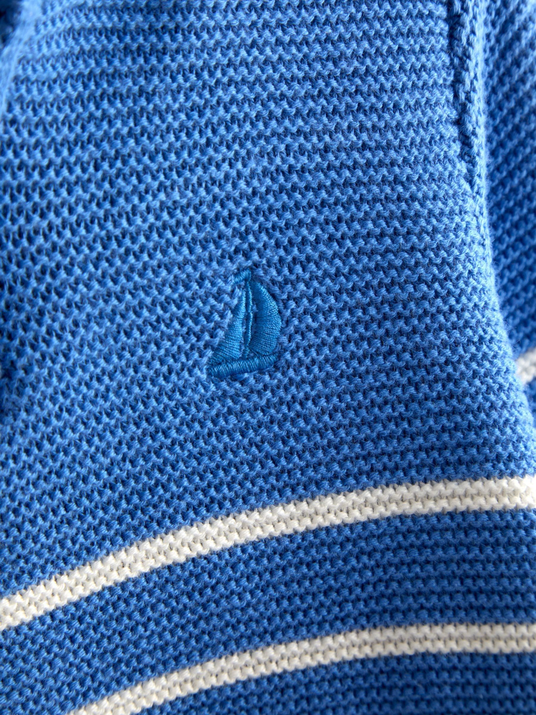 Blue Cream Stripe Stripe Half Zip Jumper - Image 4 of 4