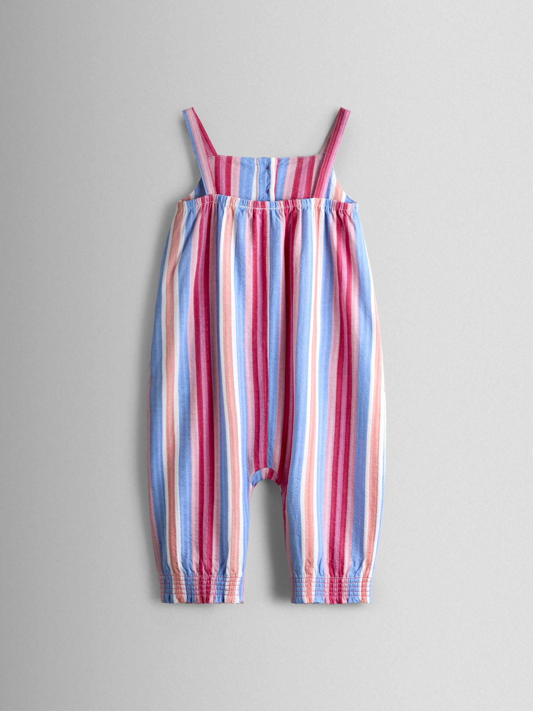 Pink Stripe Cherry Strappy Jersey Jumpsuit - Image 2 of 3 Pink Stripe Cherry Strappy Jersey Jumpsuit - Image 2 of 3
