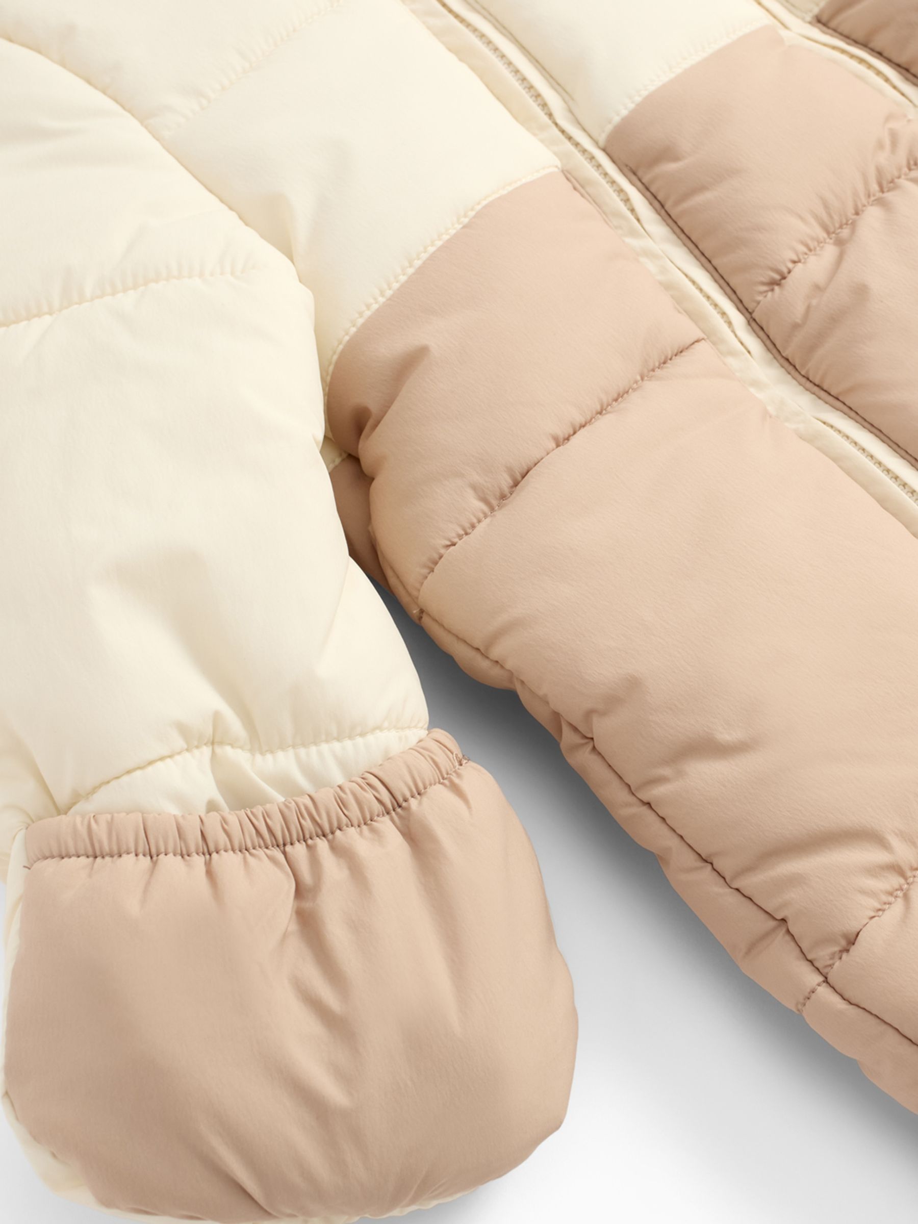 MORI Cream Cosy Zip-Up Lined Snowsuit - Image 4 of 5