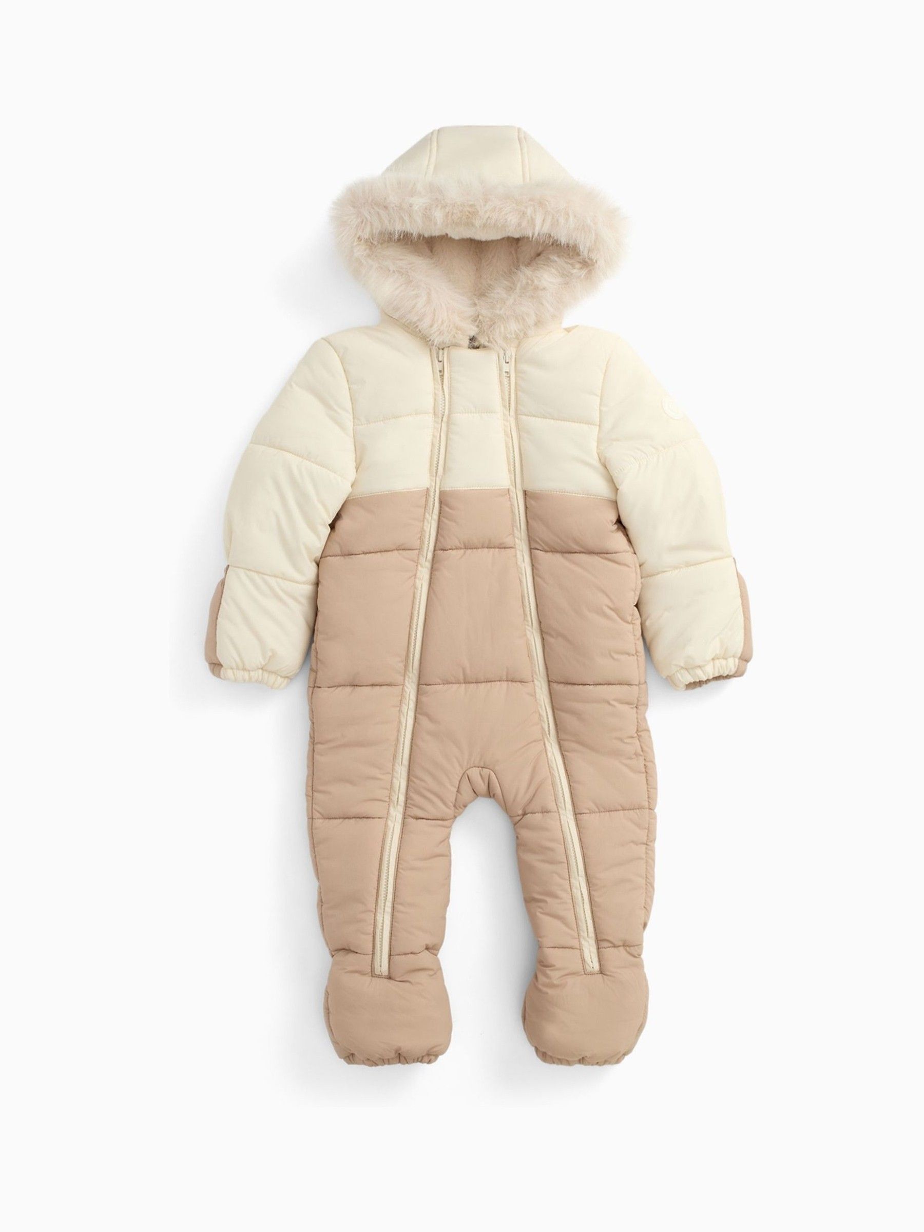 MORI Cream Cosy Zip-Up Lined Snowsuit - Image 5 of 5