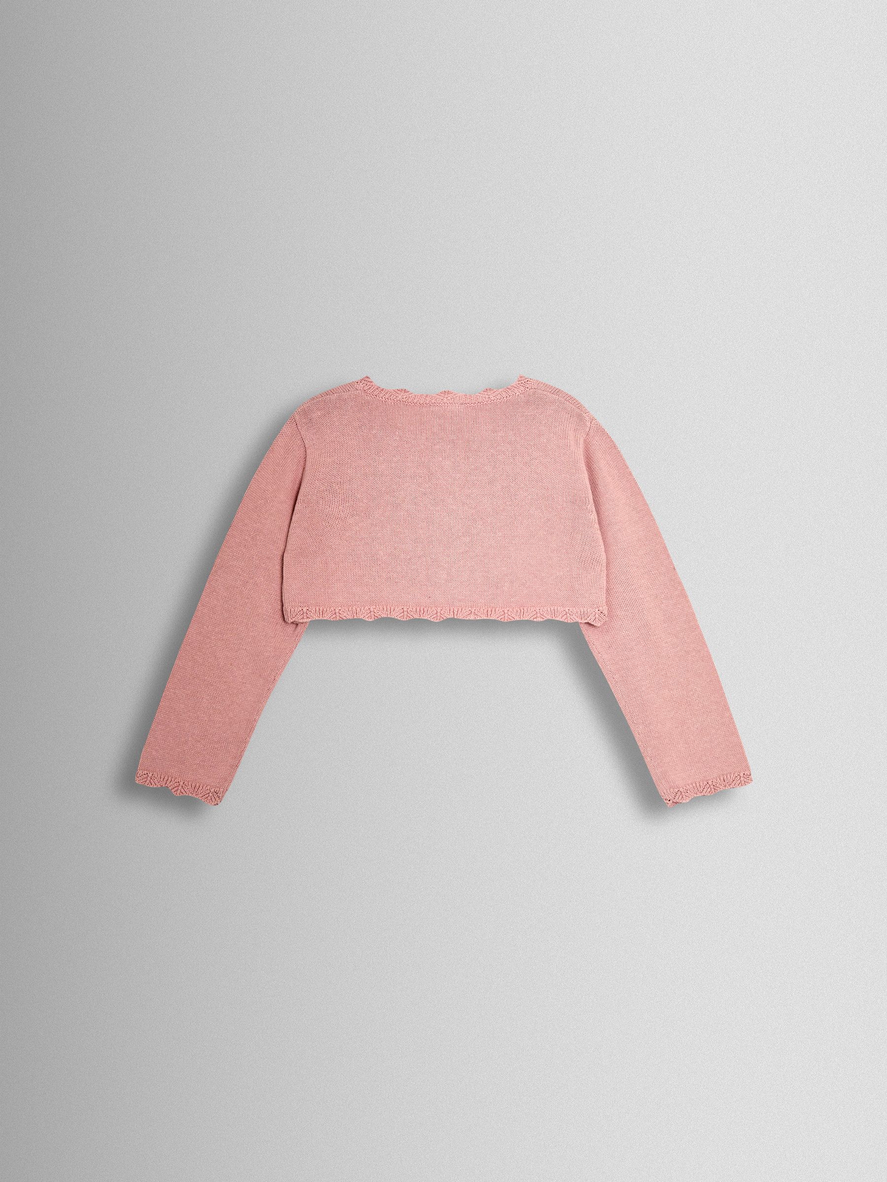 Pink Crochet Flower Bolero Cardigan - Image 2 of 3