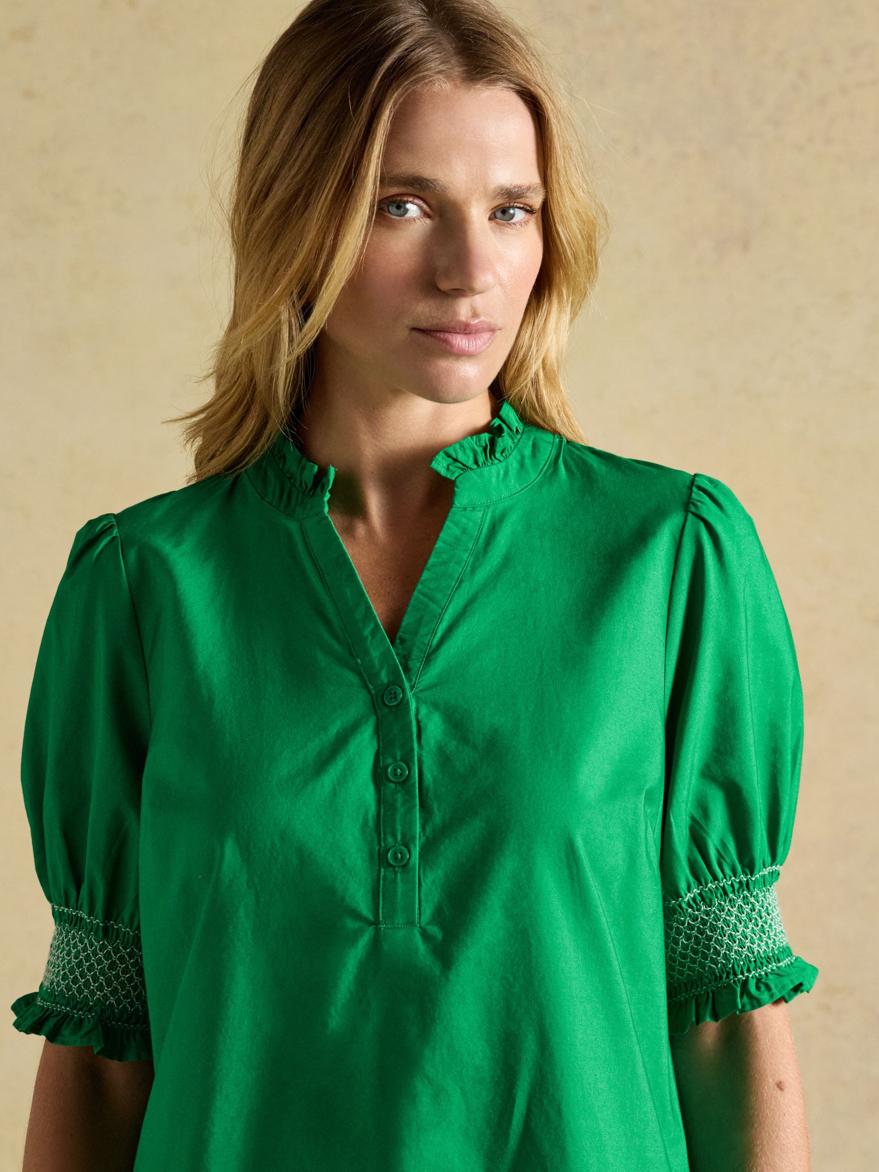 Layla Green Short Sleeved Broderie Trim Mini Dress - Image 5 of 8