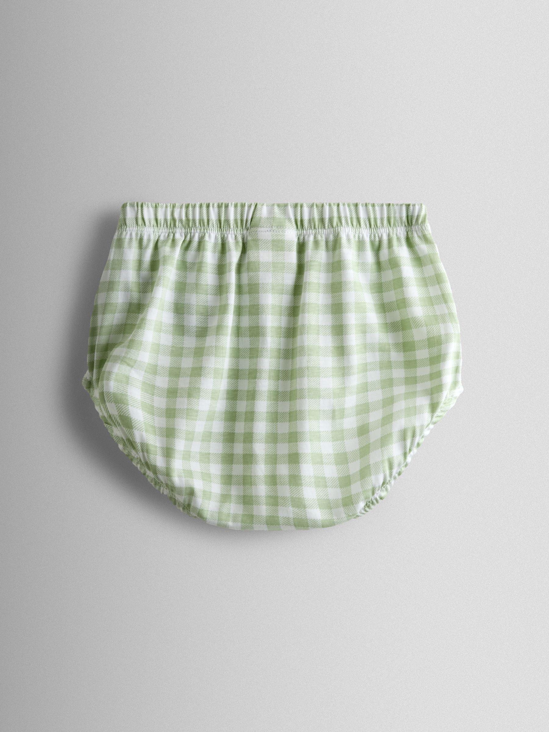 Green Garden Mouse Appliqué Frill Collar Baby Dress - Image 4 of 7