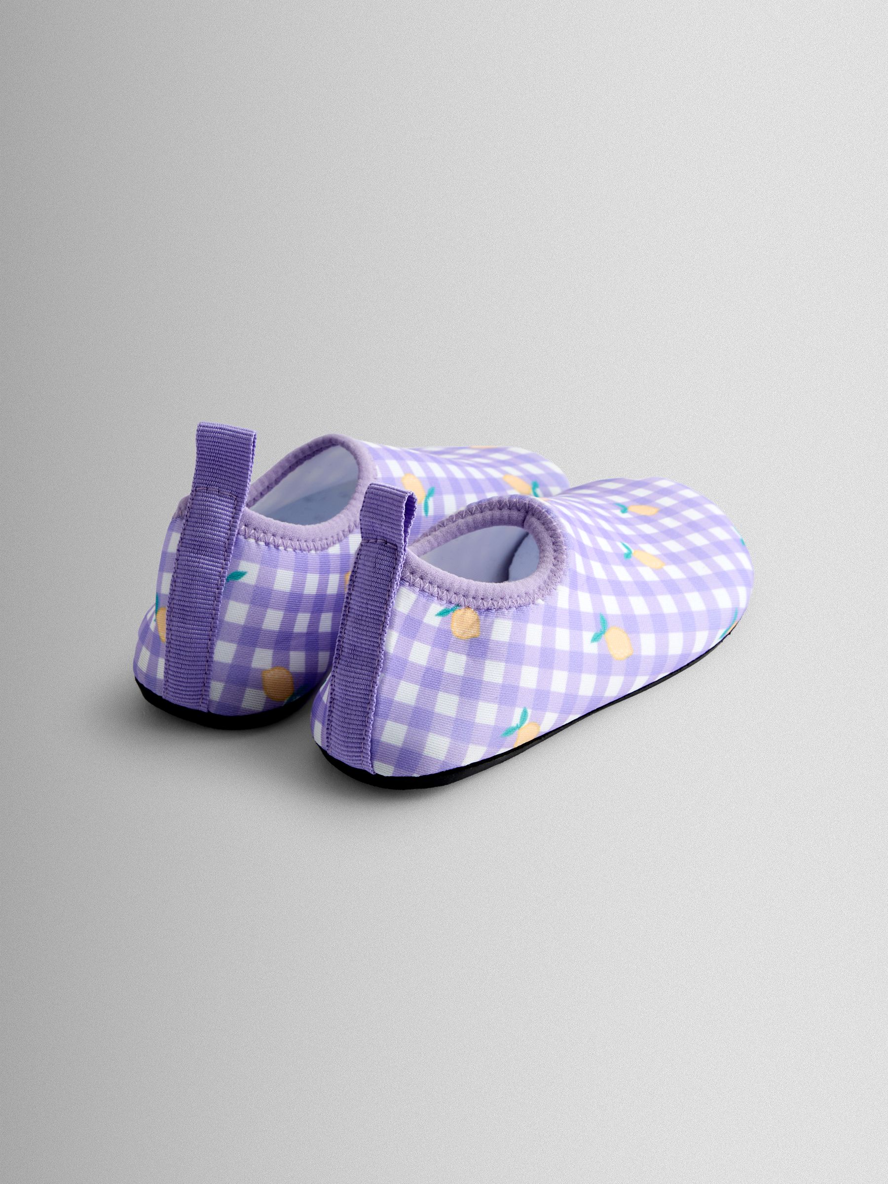 Lilac Gingham Lemon Print Swim Shoes - Image 2 of 4